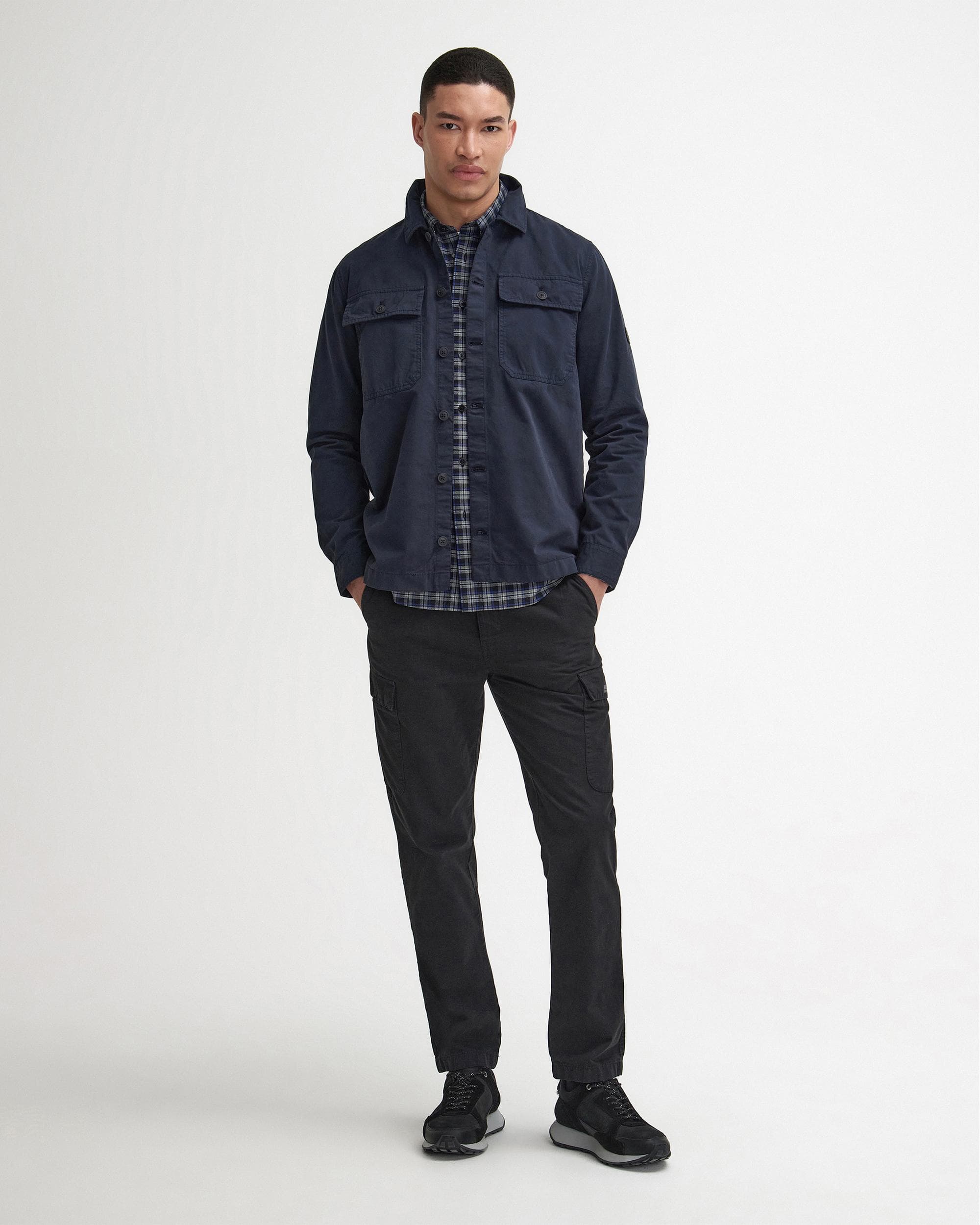 Barbour International Arlo Mens Overshirt - Navy - Image 4