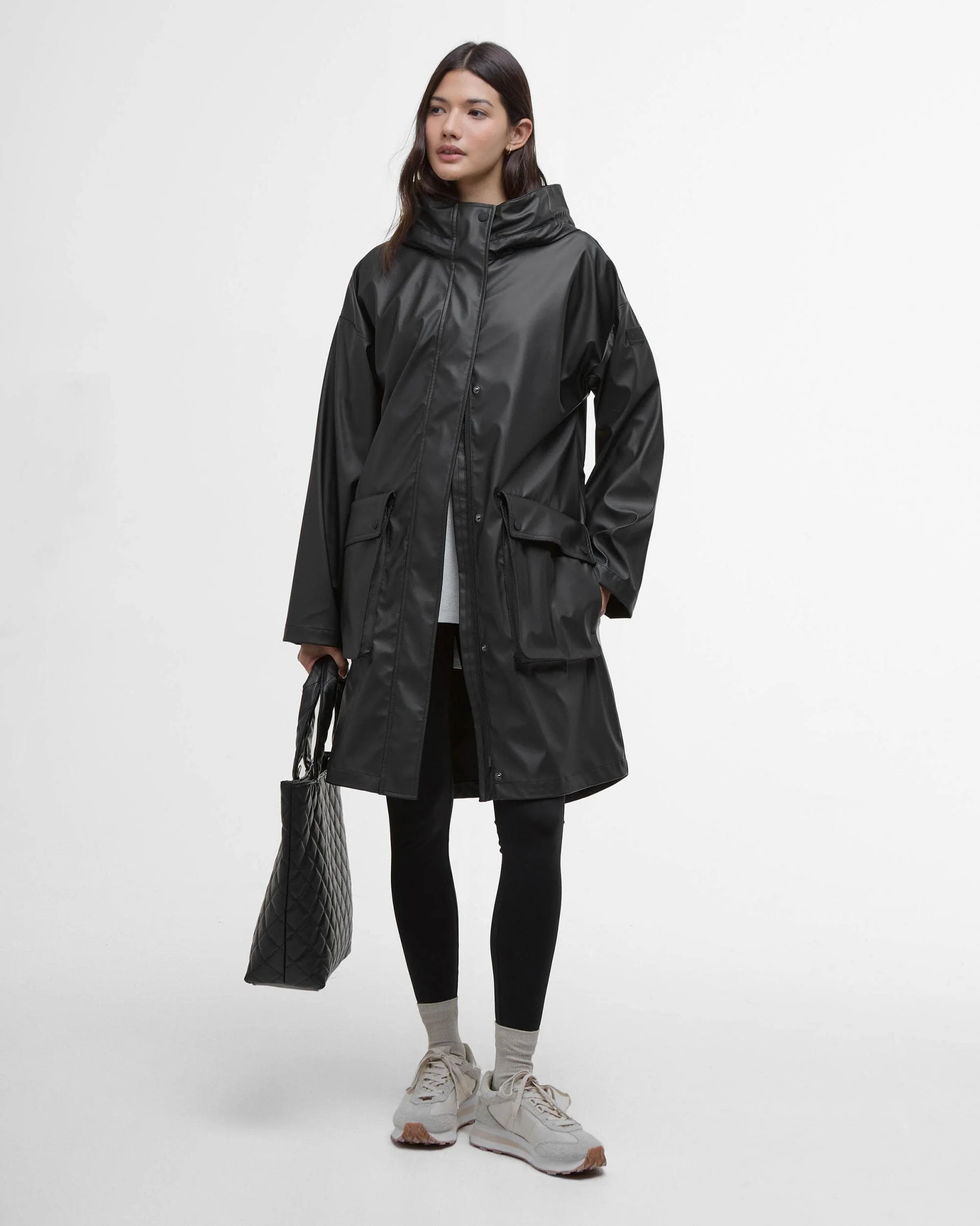Barbour International Atlas Womens Showerproof Jacket - Black - Image 2
