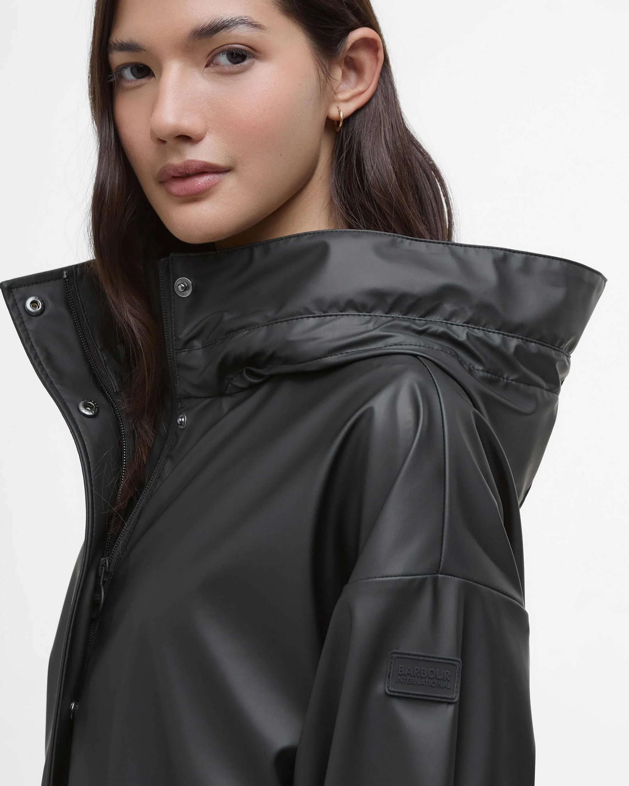 Barbour International Atlas Womens Showerproof Jacket - Black - Image 5