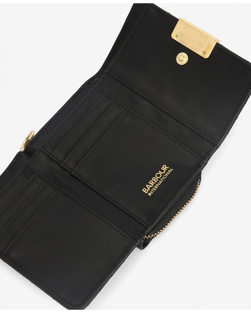 Barbour International Aurora Womens Tri-Fold Purse - Black - Image 5