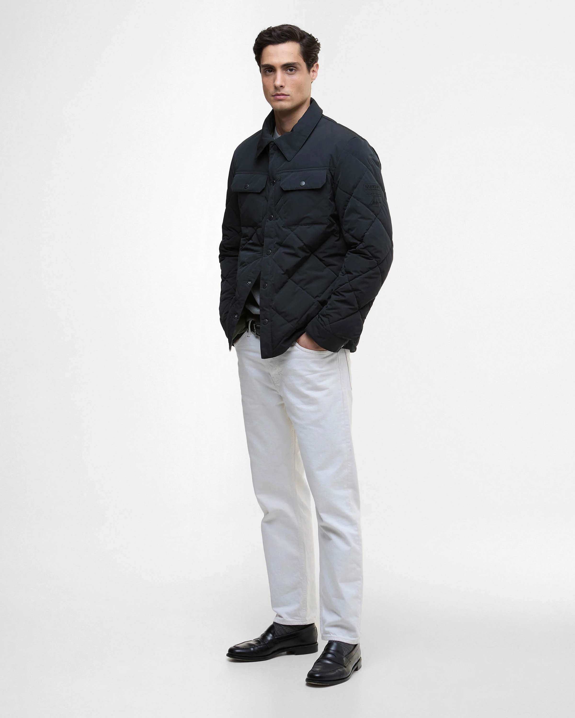 Barbour International Axwell Mens Puffer Jacket - Black - Image 3