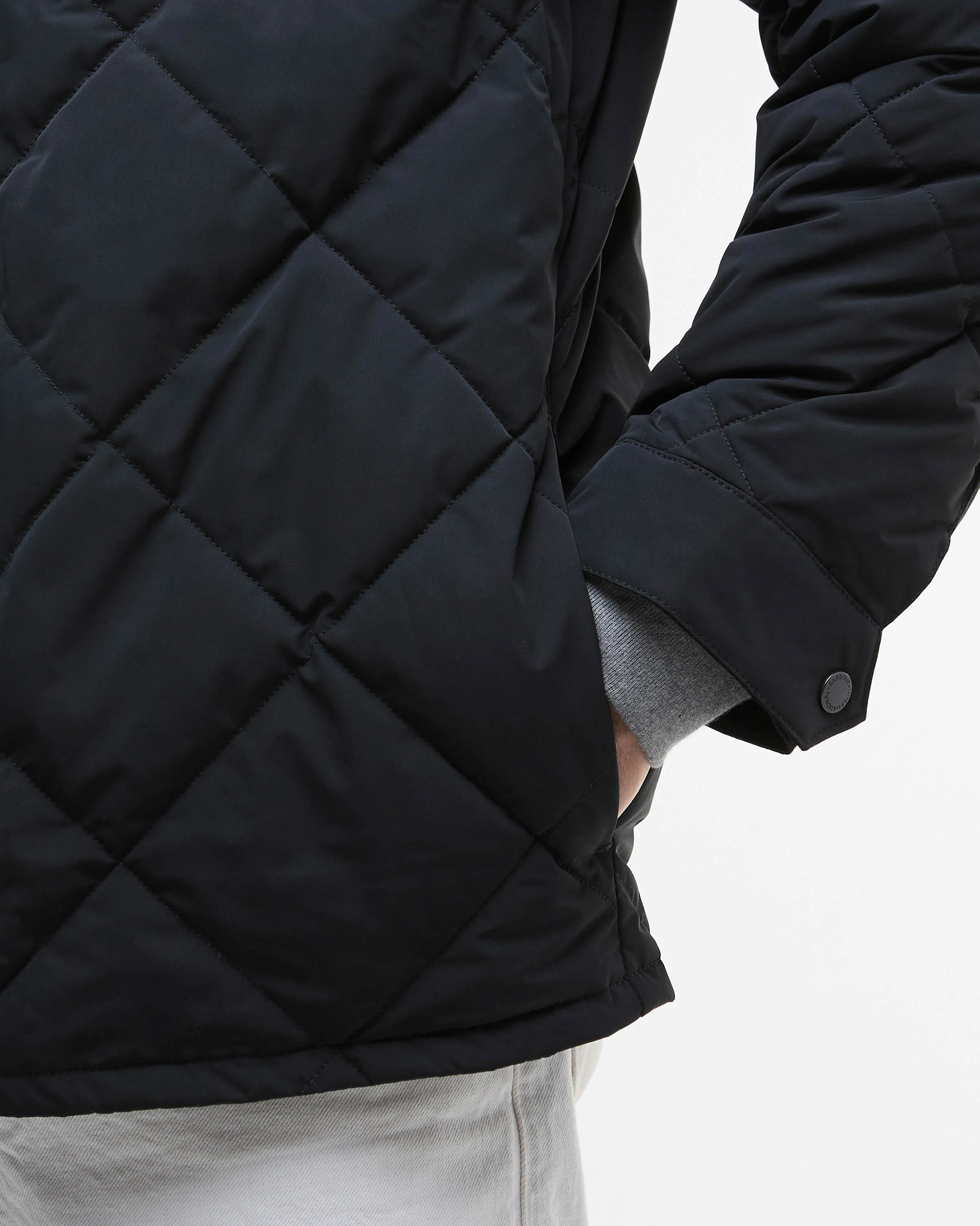 Barbour International Axwell Mens Puffer Jacket - Black - Image 6