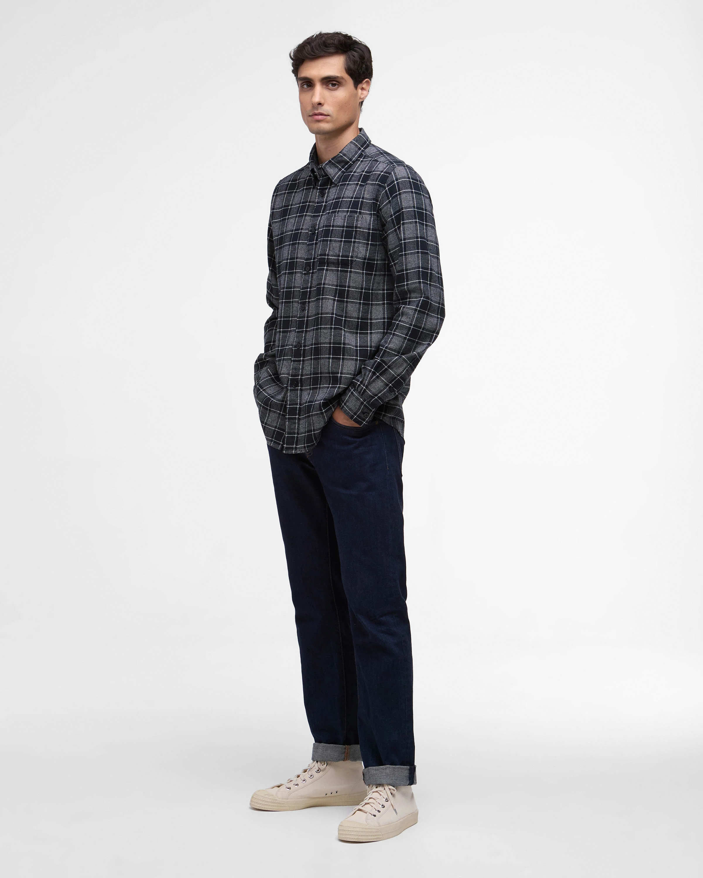 Barbour International Basset Mens Shirt - Black - Image 2