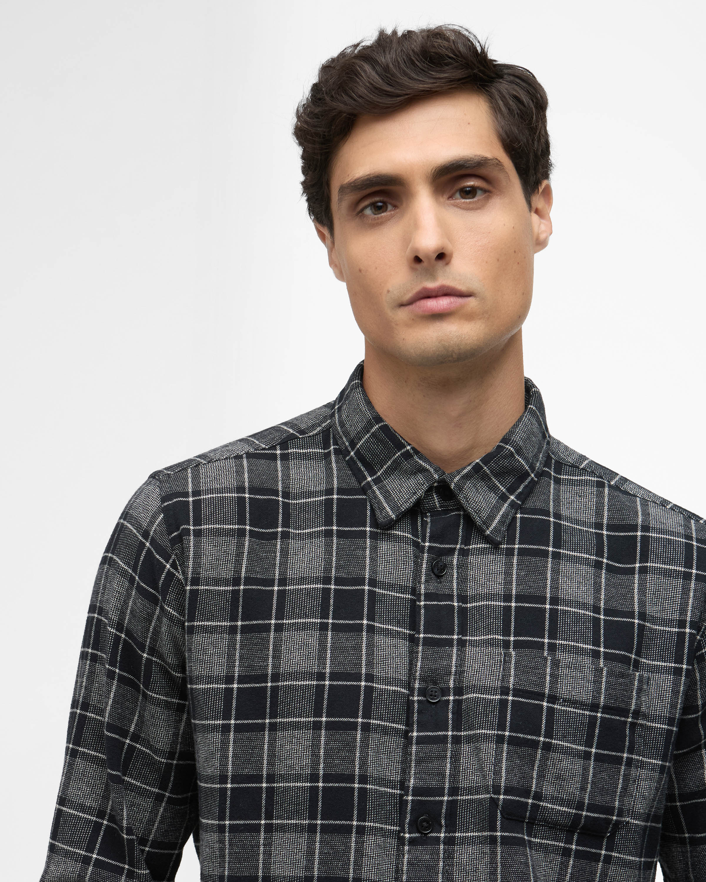 Barbour International Basset Mens Shirt - Black - Image 3