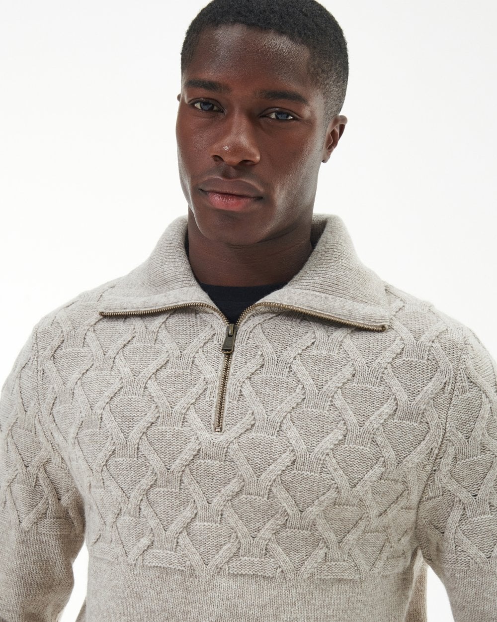 Barbour International Breaker Mens Funnel-Neck Jumper - Image 2