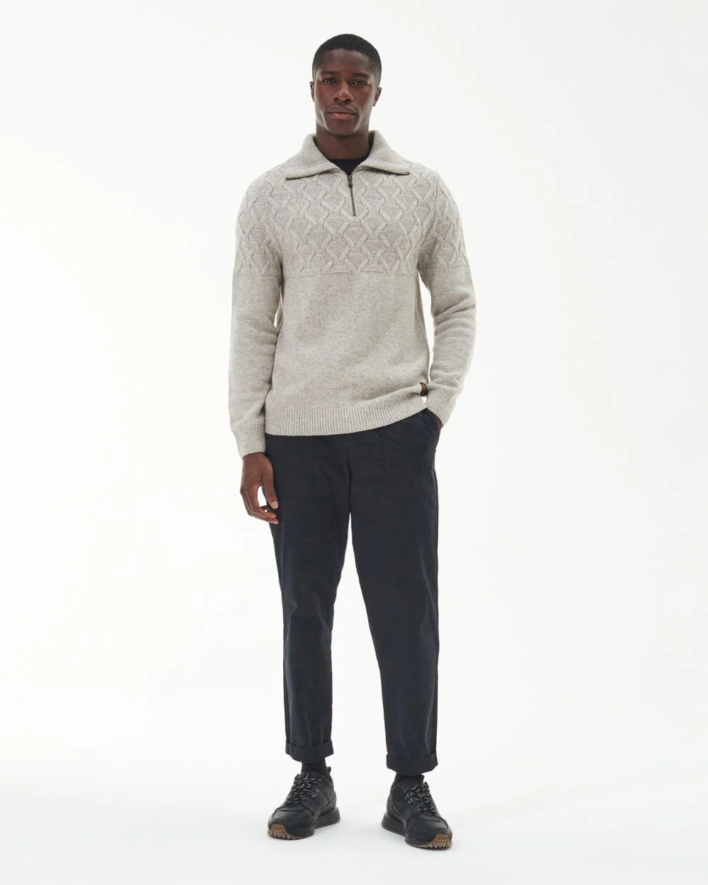 Barbour International Breaker Mens Funnel-Neck Jumper - Image 3