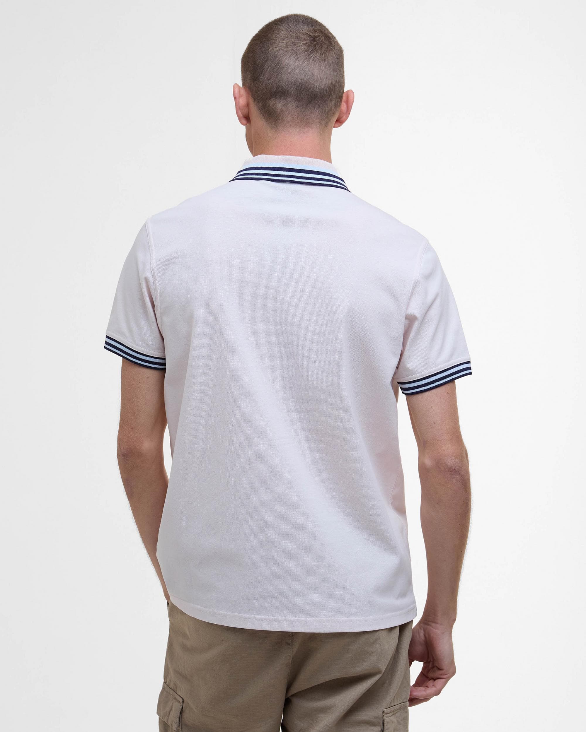 Barbour International Caleb Multi Mens Polo Shirt - Quartz Pink - Image 5