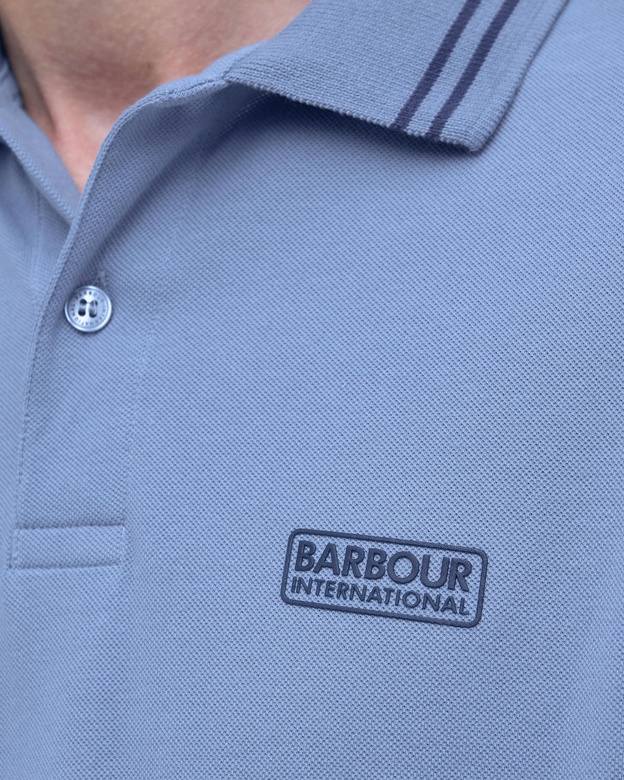 Barbour International Calibrated Mens Polo Shirt - Manor Blue - Image 3