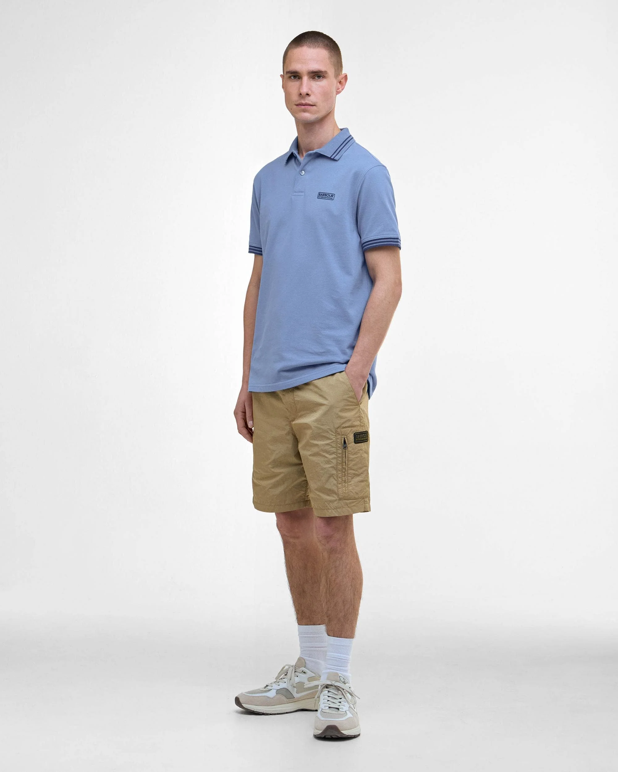 Barbour International Calibrated Mens Polo Shirt - Manor Blue - Image 4