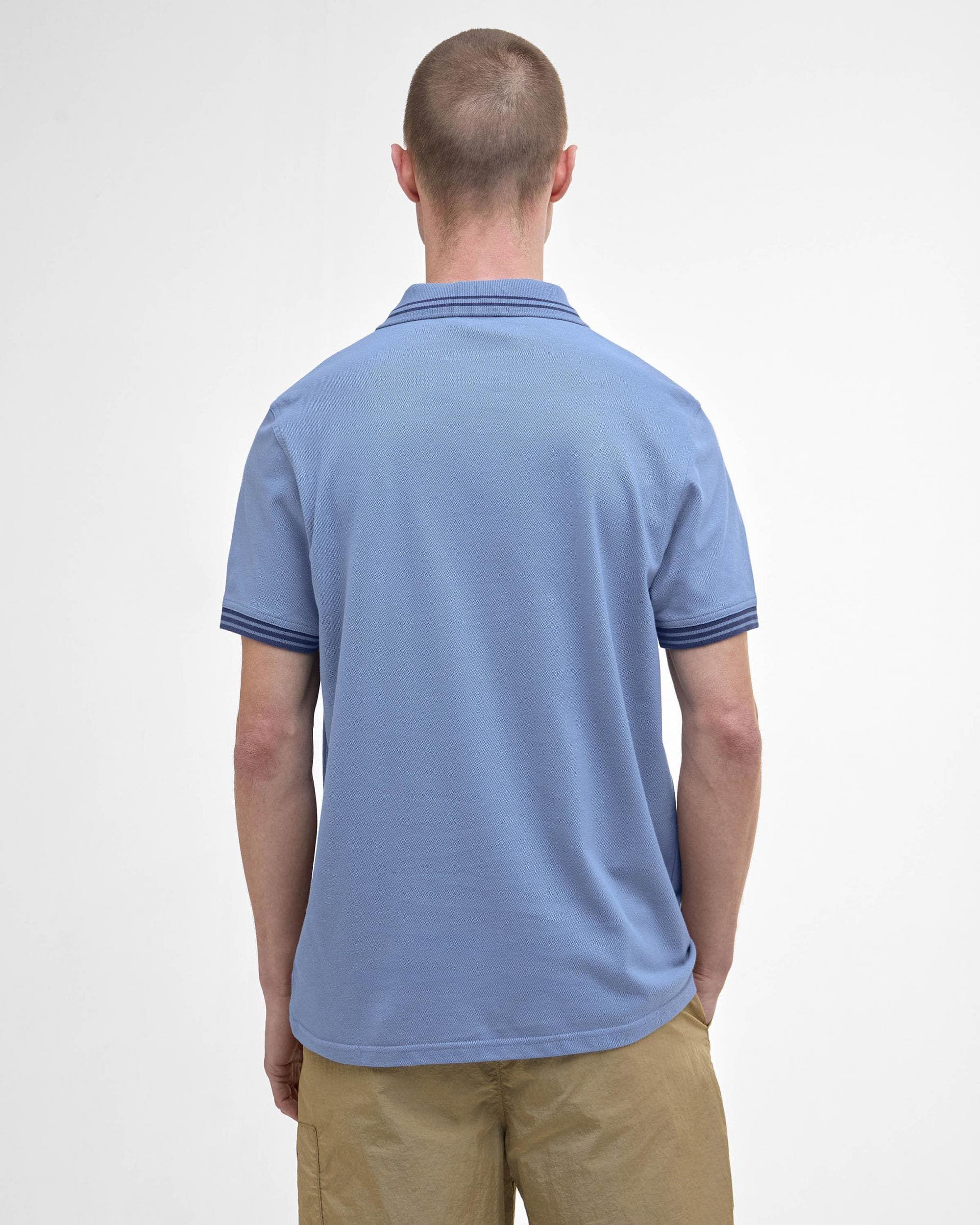 Barbour International Calibrated Mens Polo Shirt - Manor Blue - Image 5