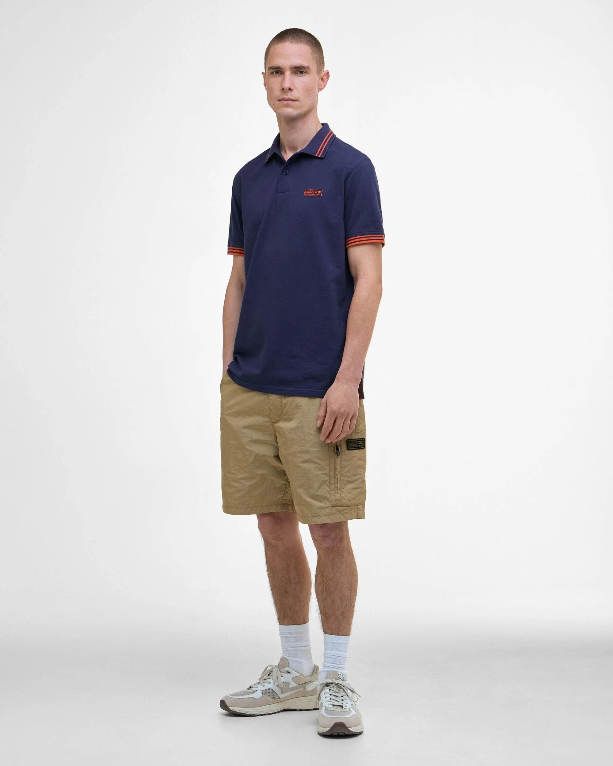 Barbour International Calibrated Mens Polo Shirt - Pigment Navy - Image 2