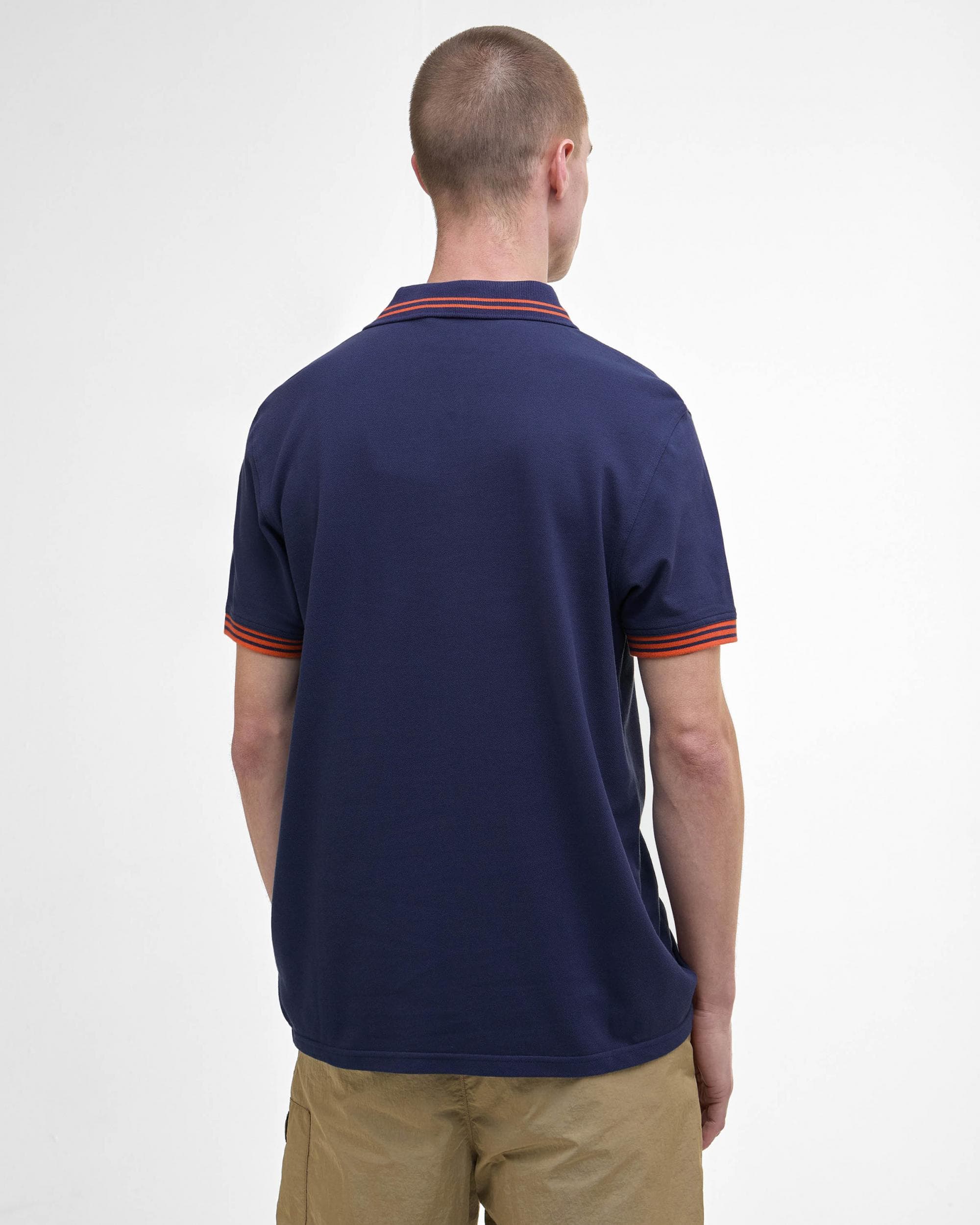 Barbour International Calibrated Mens Polo Shirt - Pigment Navy - Image 5