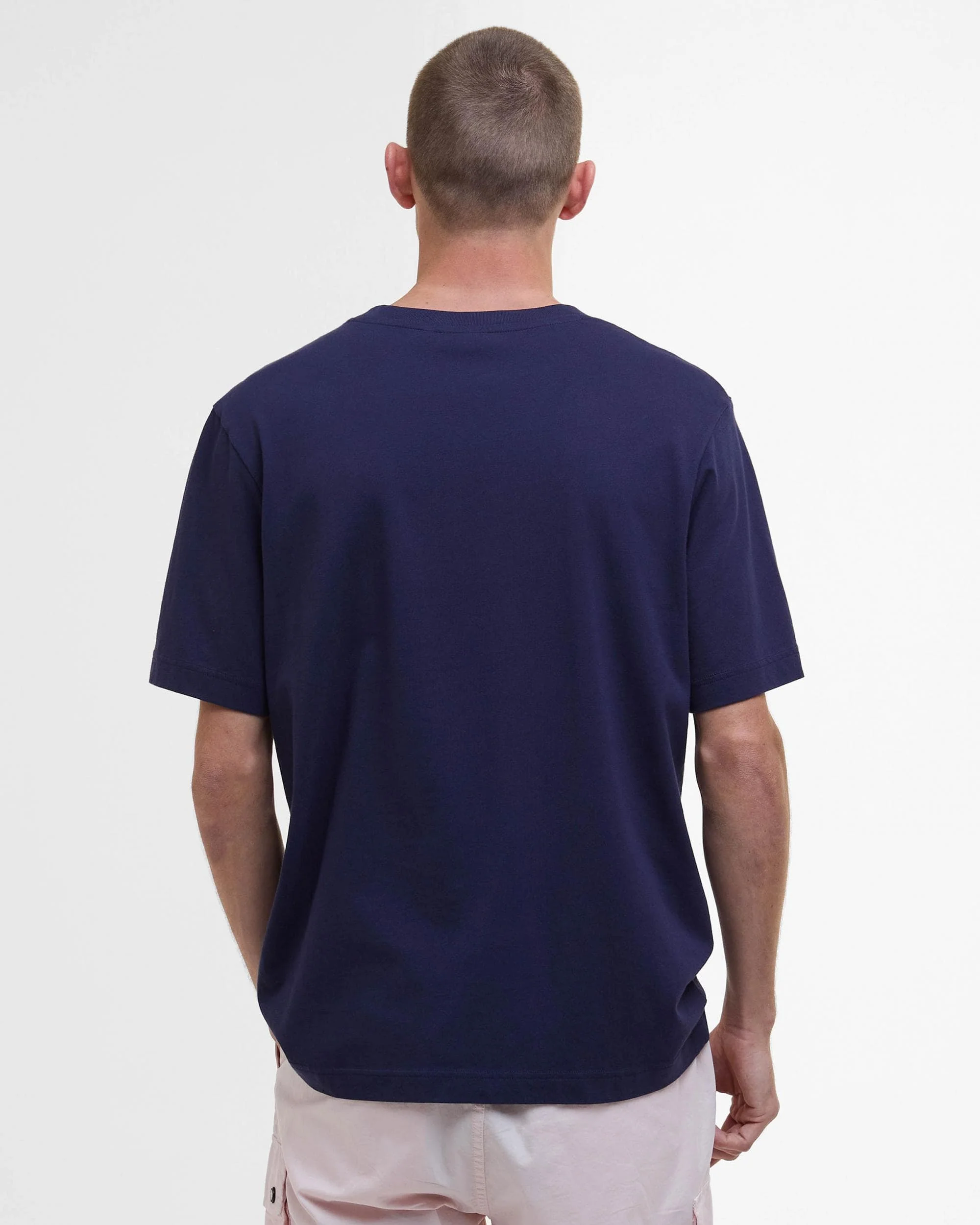 Barbour International Camo Ikat Mens T-Shirt - Midnight Blue - Image 4