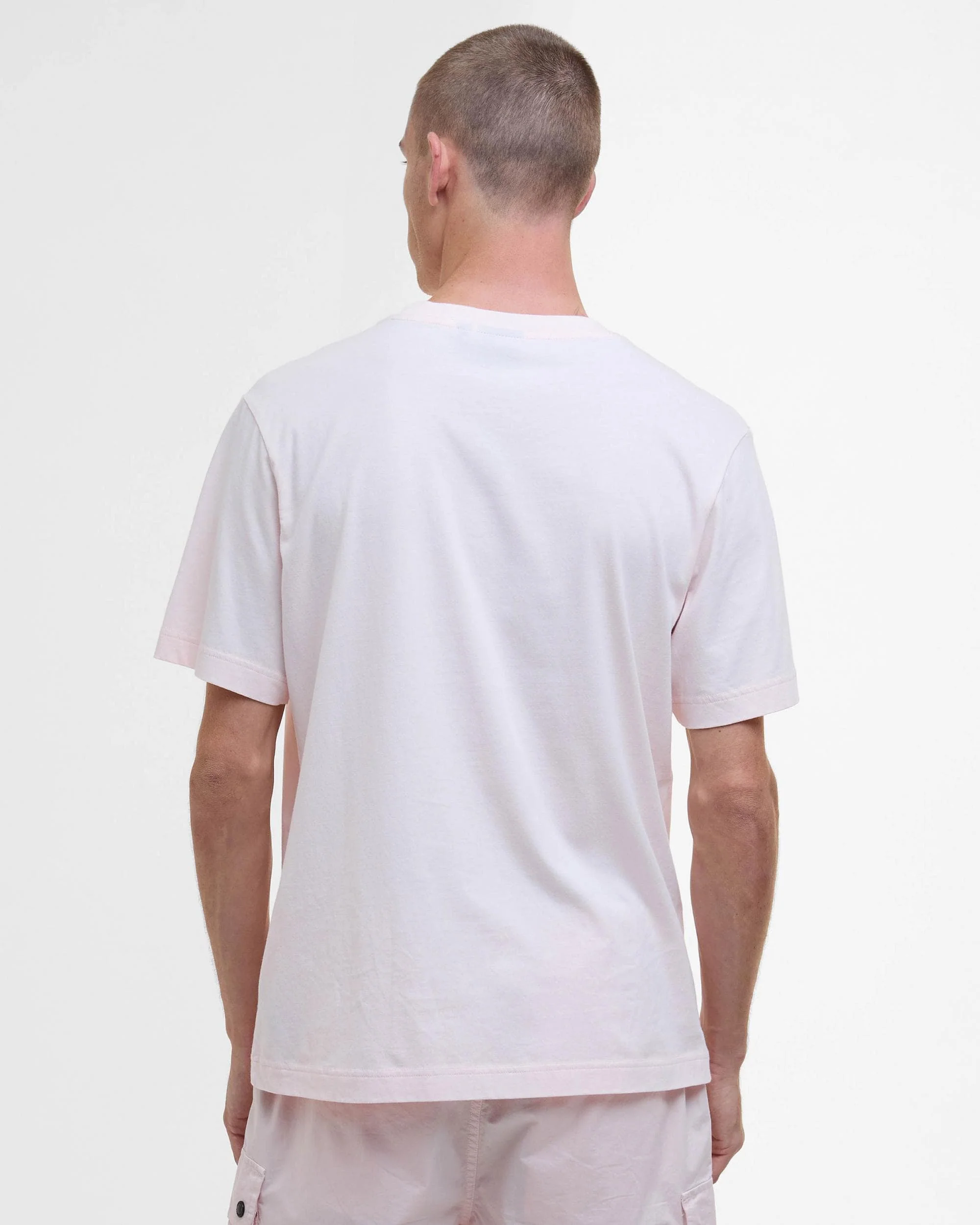 Barbour International Camo Ikat Mens T-Shirt - Quartz Pink - Image 4