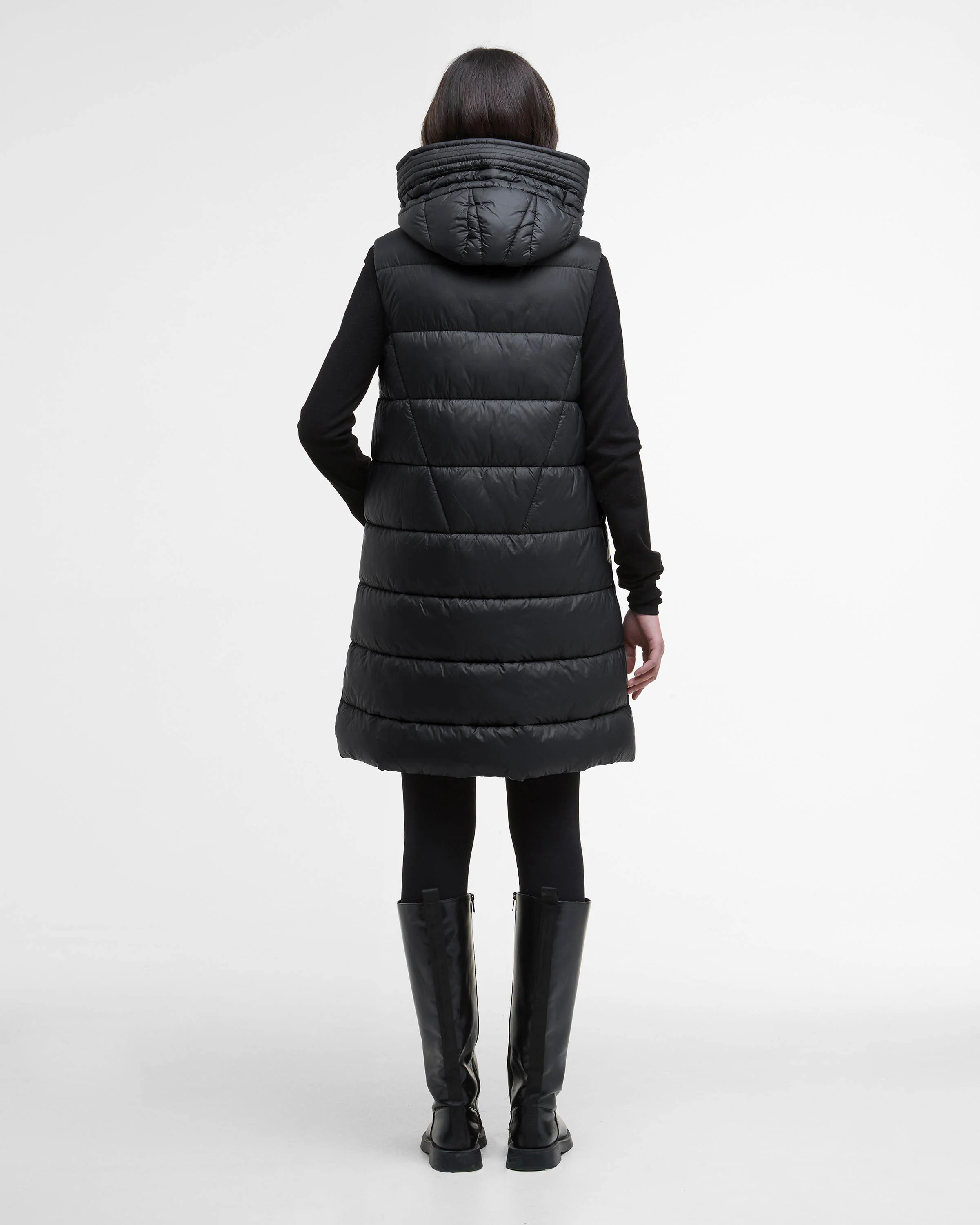 Barbour International Cecilla Womens Puffer Gilet - Black - Image 6