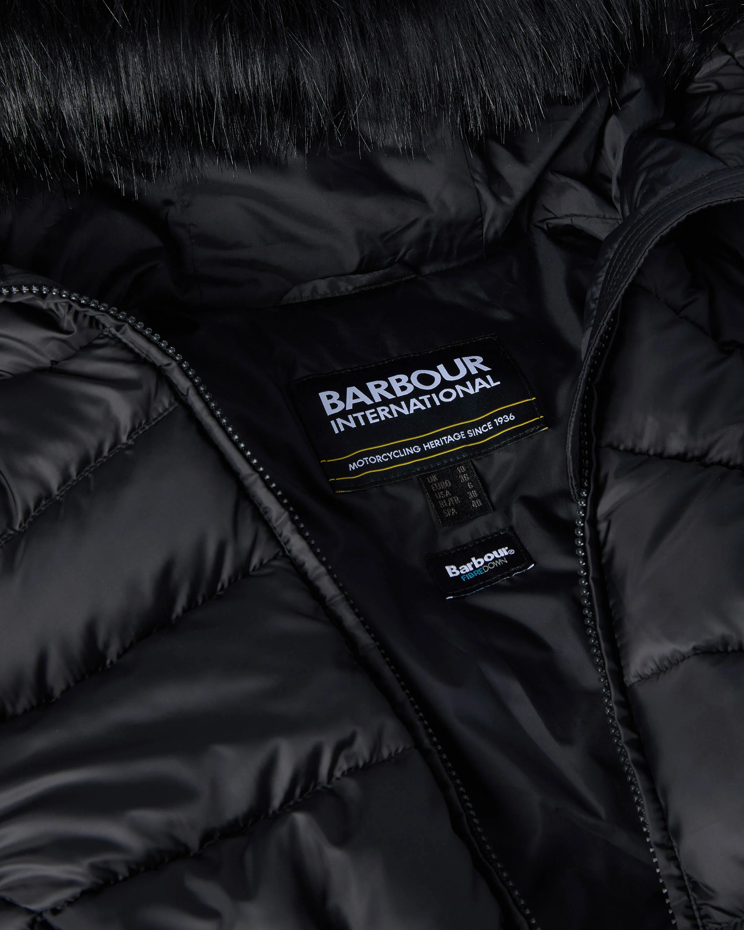 Barbour International Cher Womens Puffer Jacket - Black - Image 10