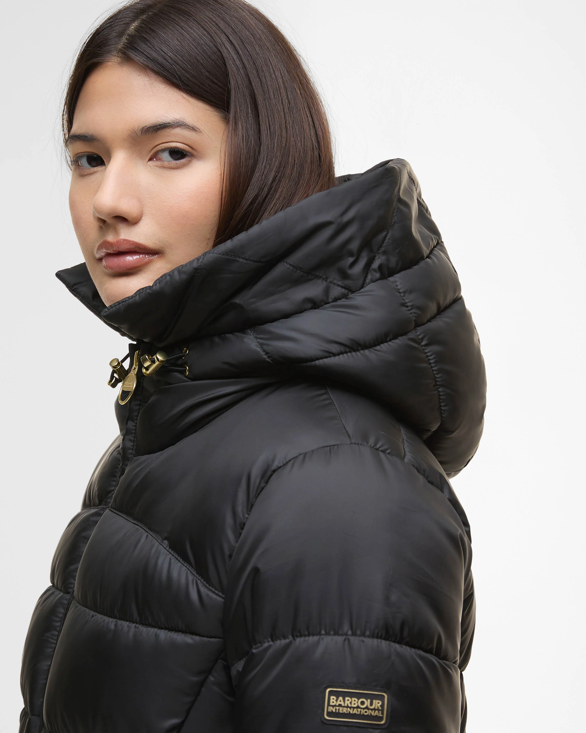 Barbour International Cher Womens Puffer Jacket - Black - Image 2