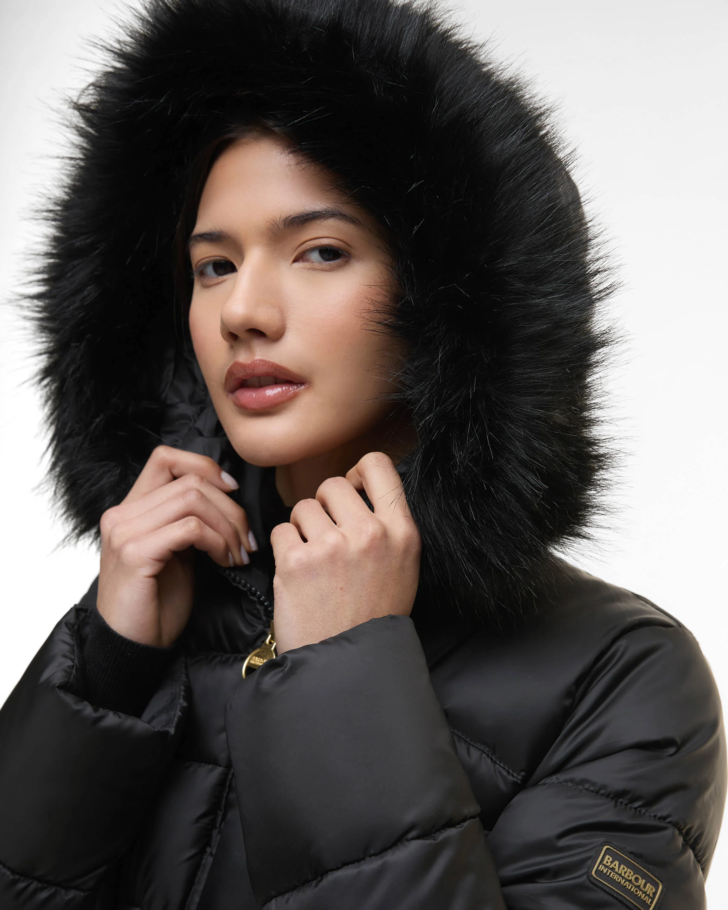 Barbour International Cher Womens Puffer Jacket - Black - Image 4