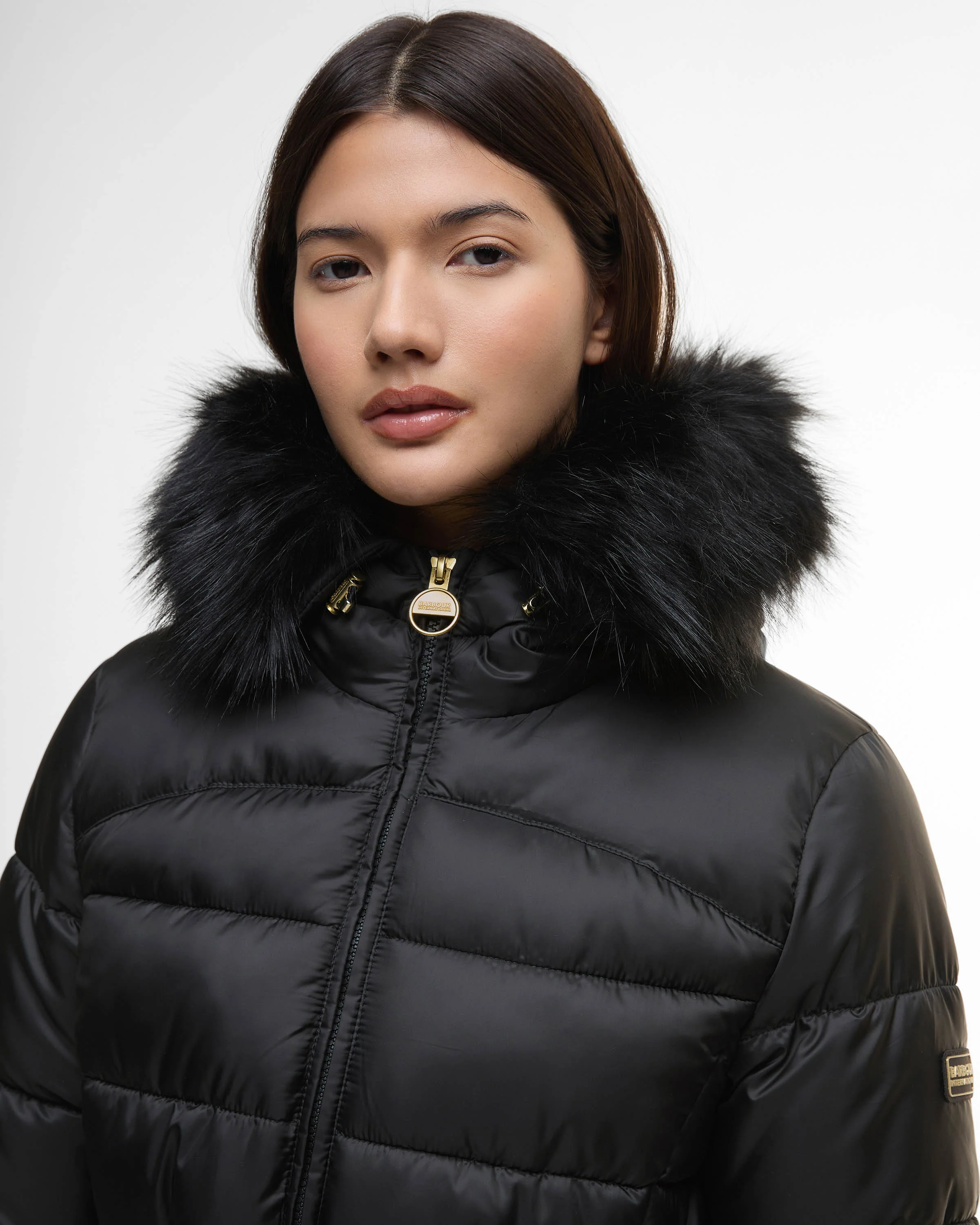 Barbour International Cher Womens Puffer Jacket - Black - Image 5