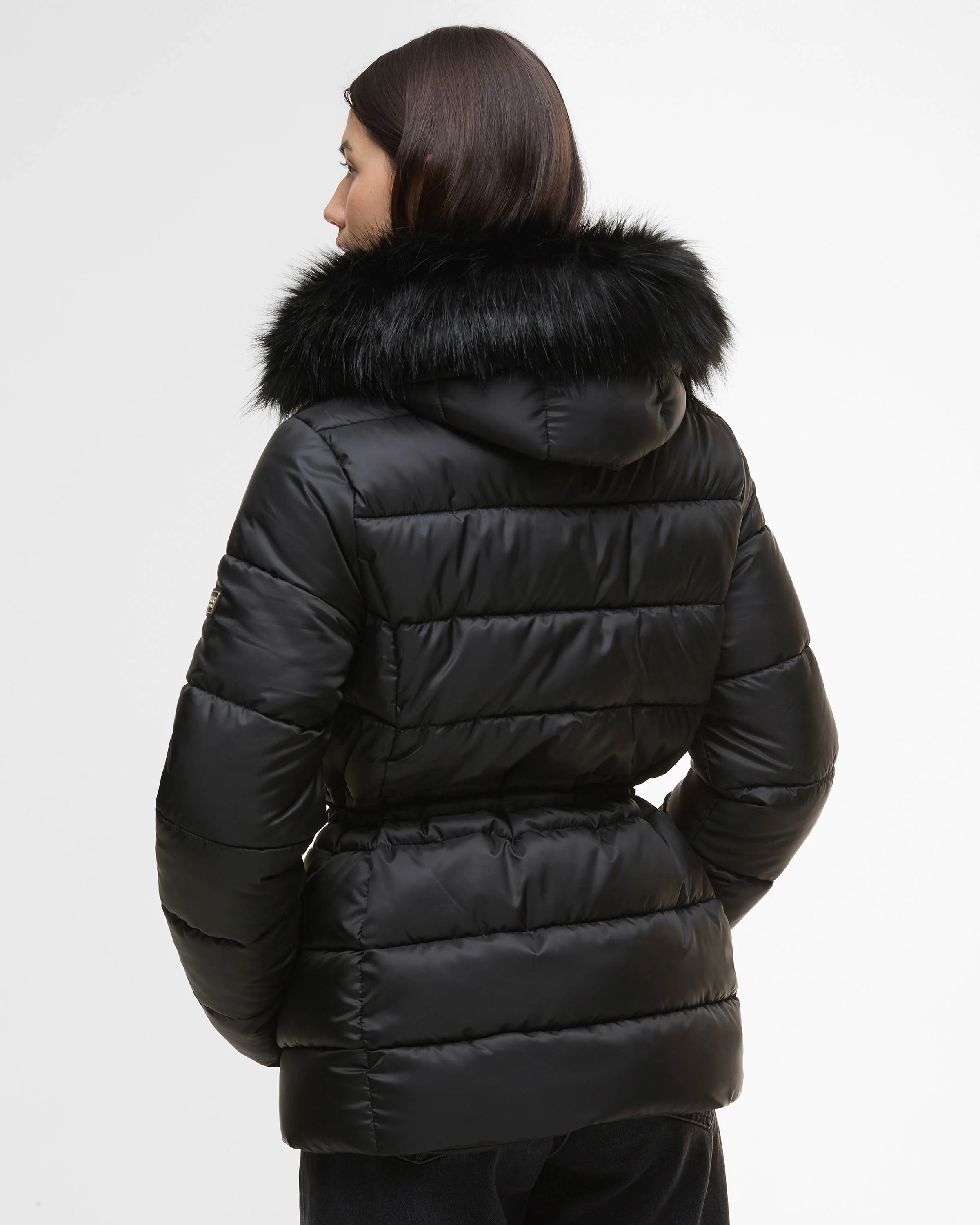 Barbour International Cher Womens Puffer Jacket - Black - Image 8