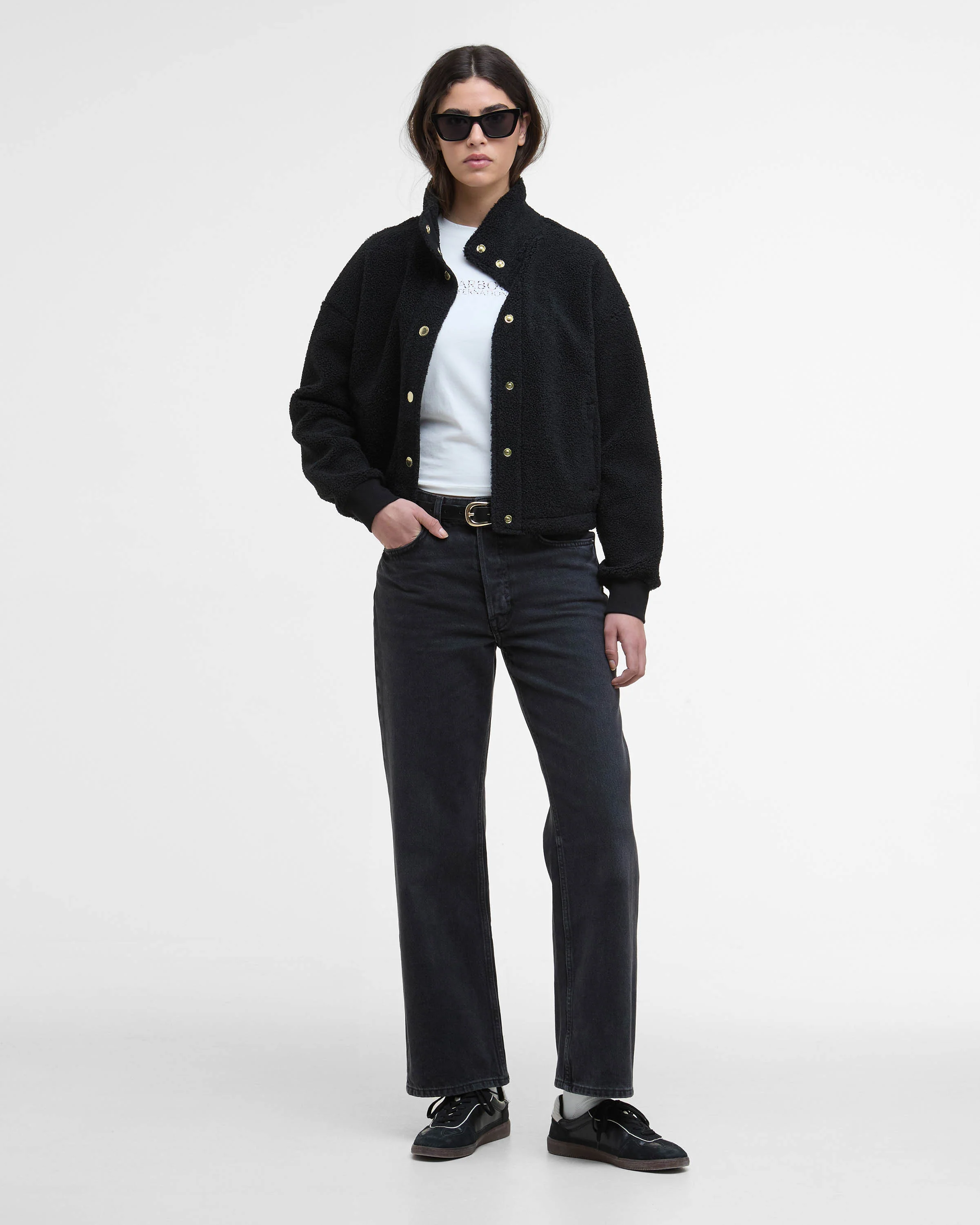 Barbour International Chloe Womens Fleece - Black - Image 2
