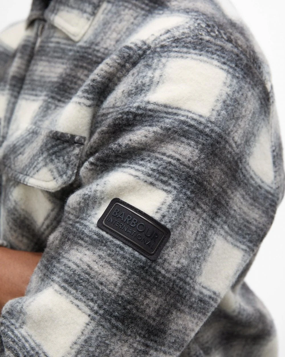 Barbour International Clayton Mens Brushed Fleece Overshirt - Image 5