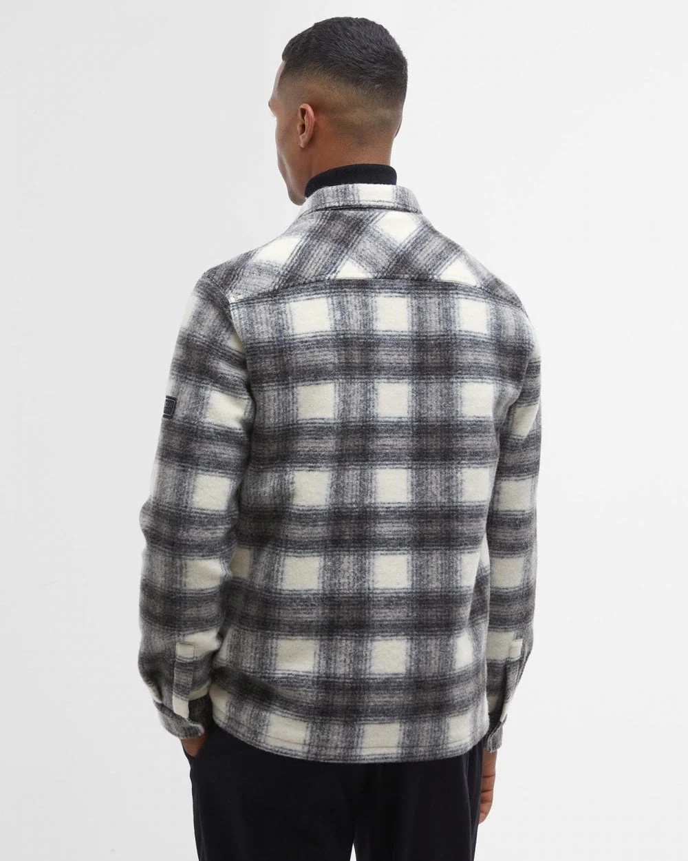 Barbour International Clayton Mens Brushed Fleece Overshirt - Image 7