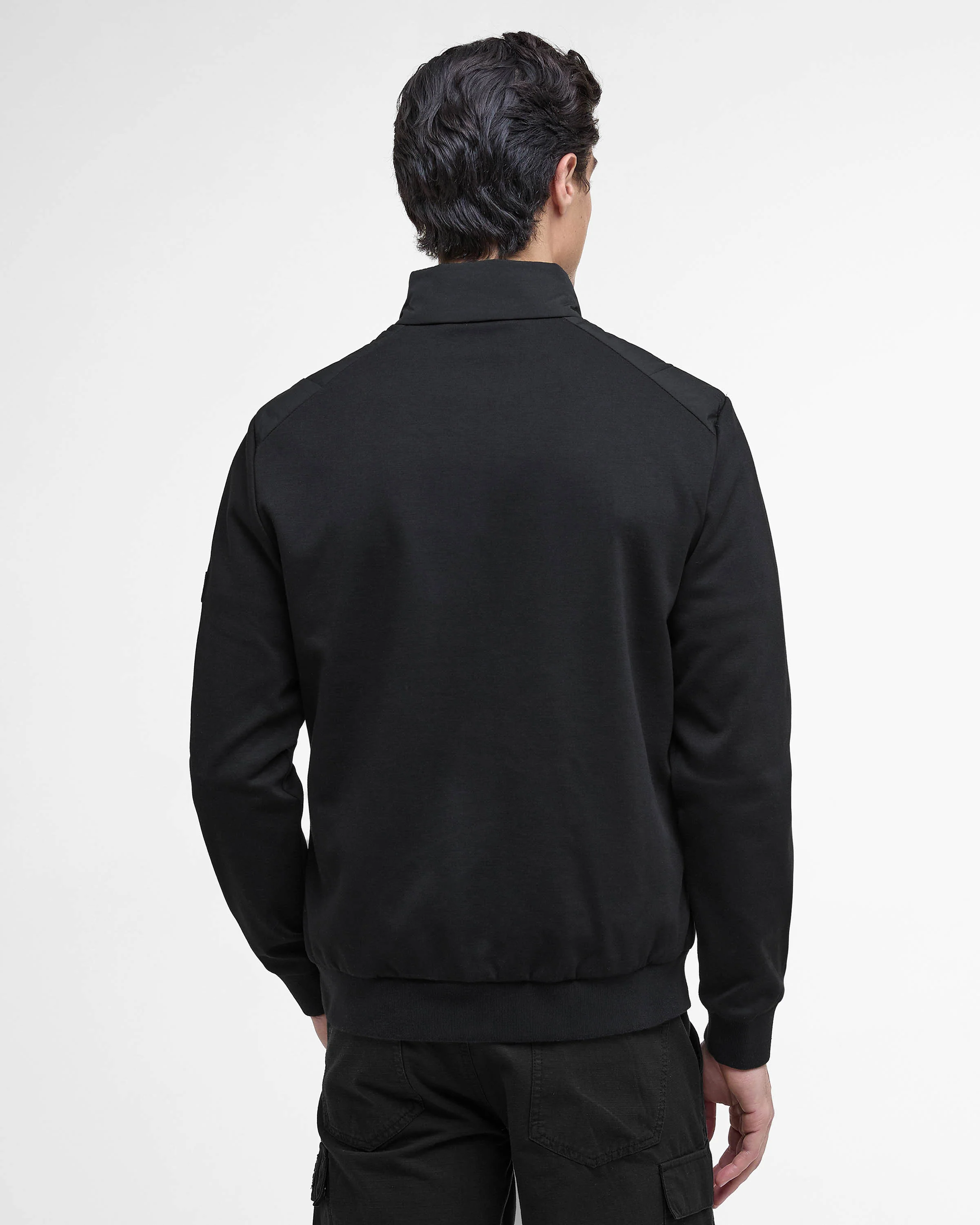 Barbour International Collins Mens Baffle Quilted Sweat - Black - Image 10