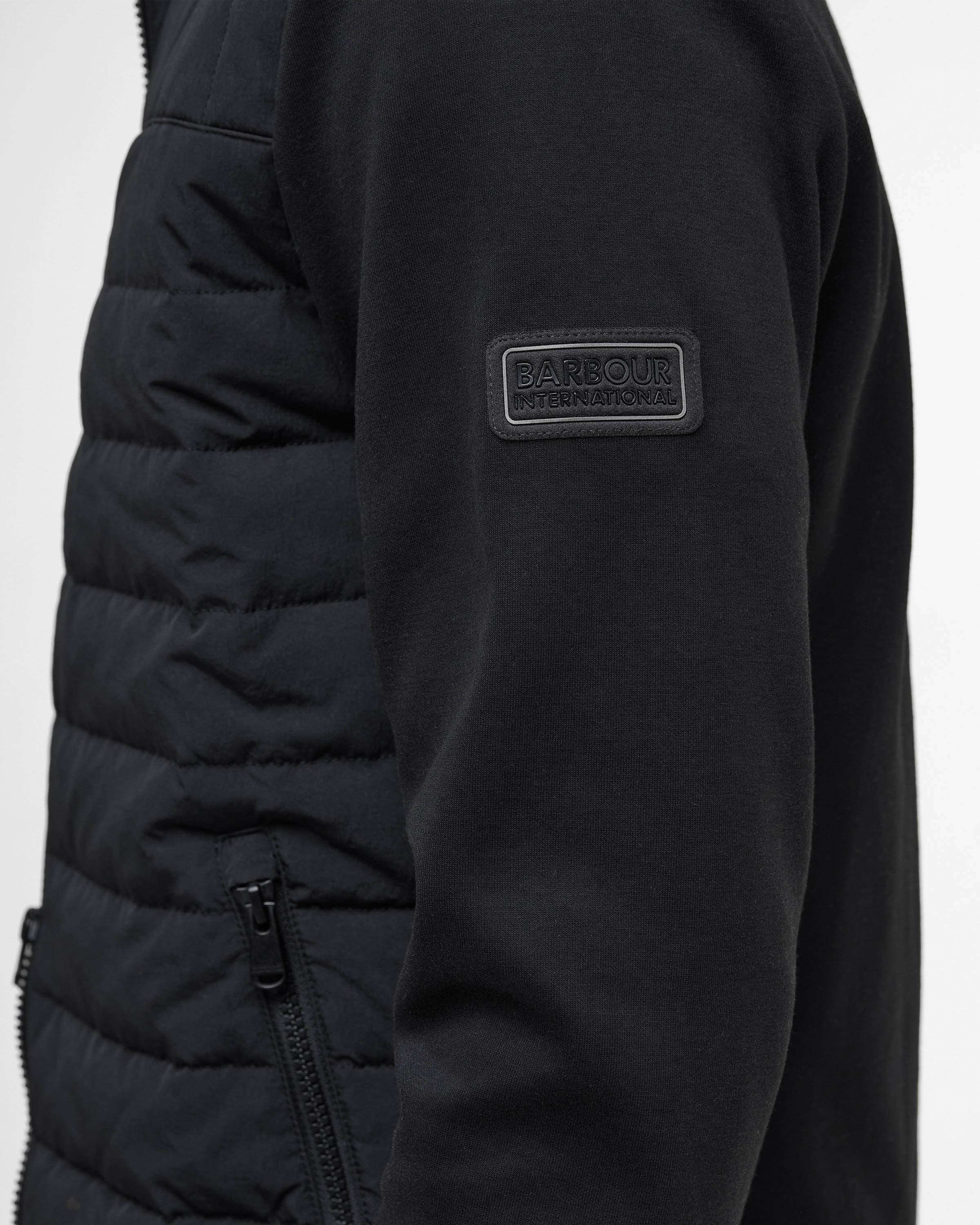 Barbour International Collins Mens Baffle Quilted Sweat - Black - Image 4