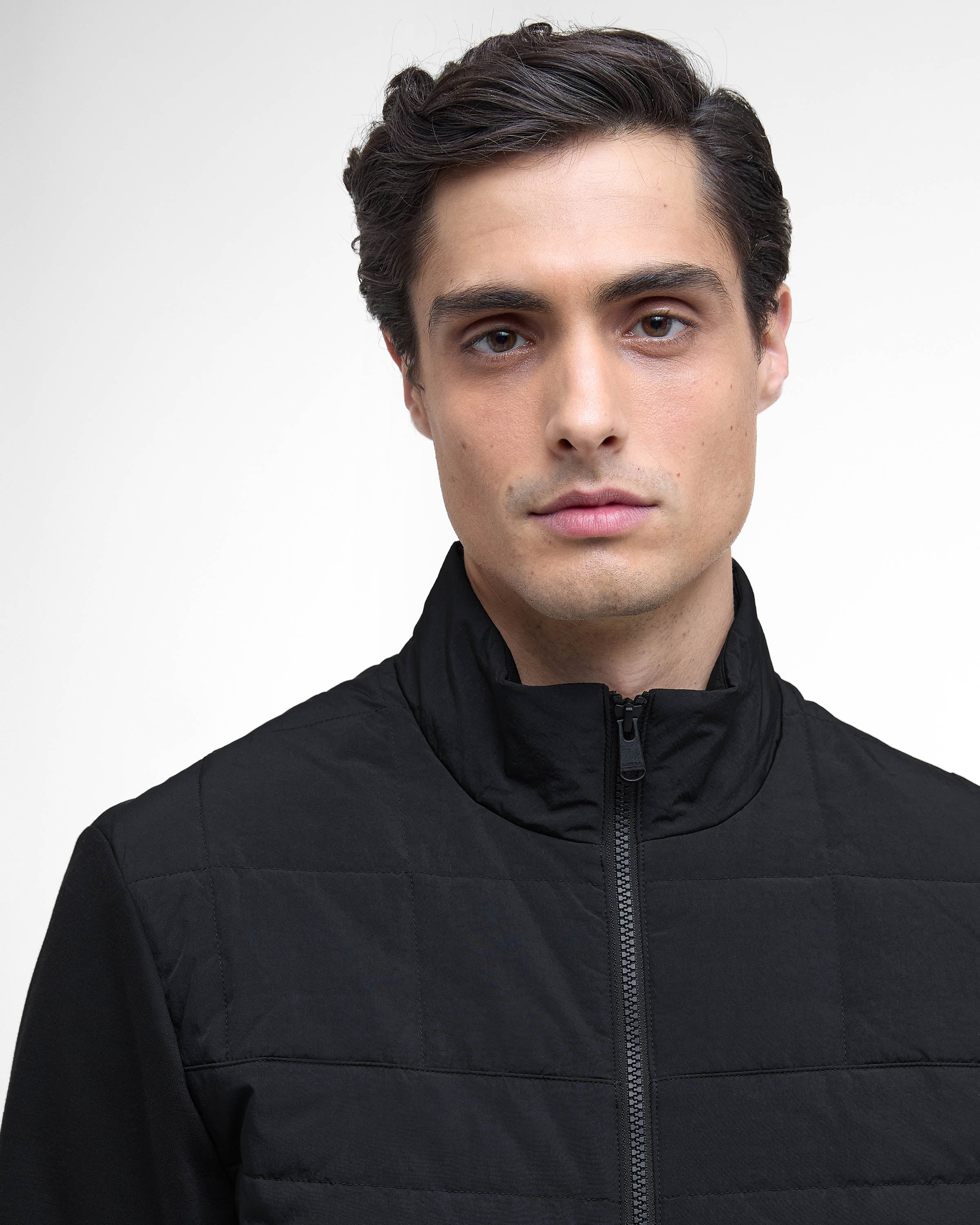 Barbour International Collins Mens Baffle Quilted Sweat - Black - Image 7