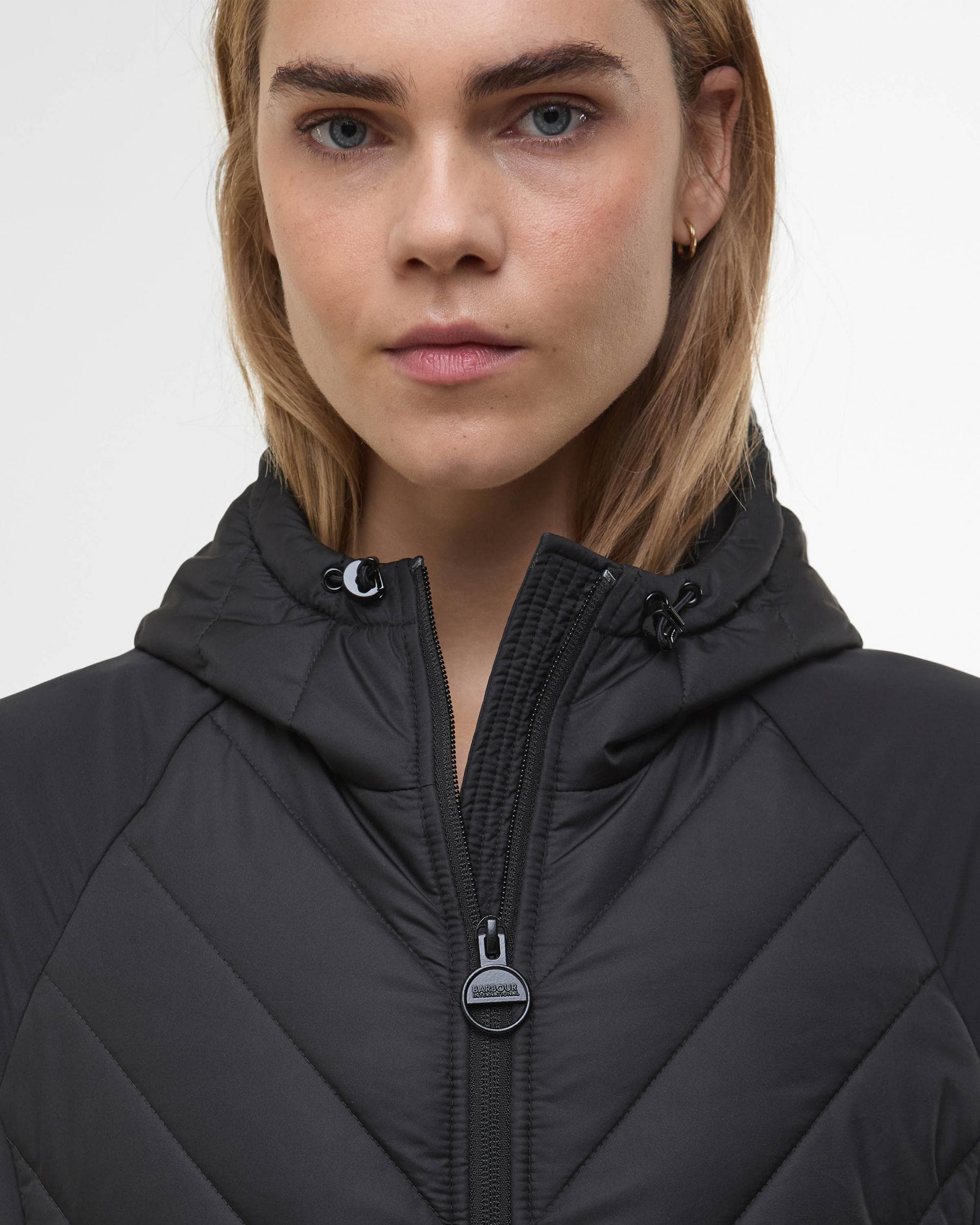 Barbour International Dakota Womens Quilted Sweatshirt - Black - Image 3
