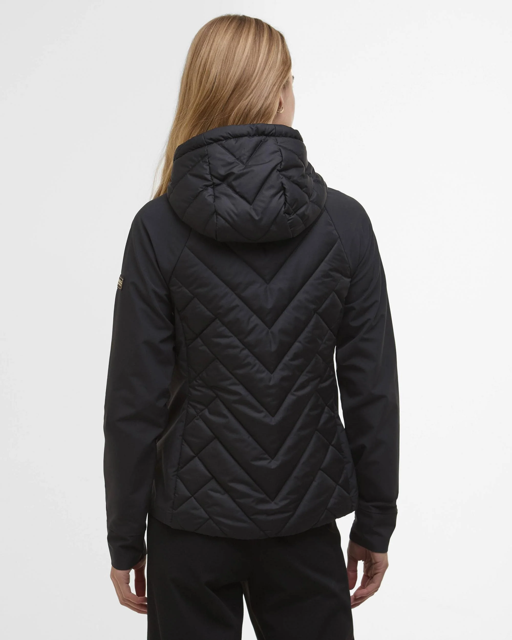 Barbour International Dakota Womens Quilted Sweatshirt - Black - Image 6