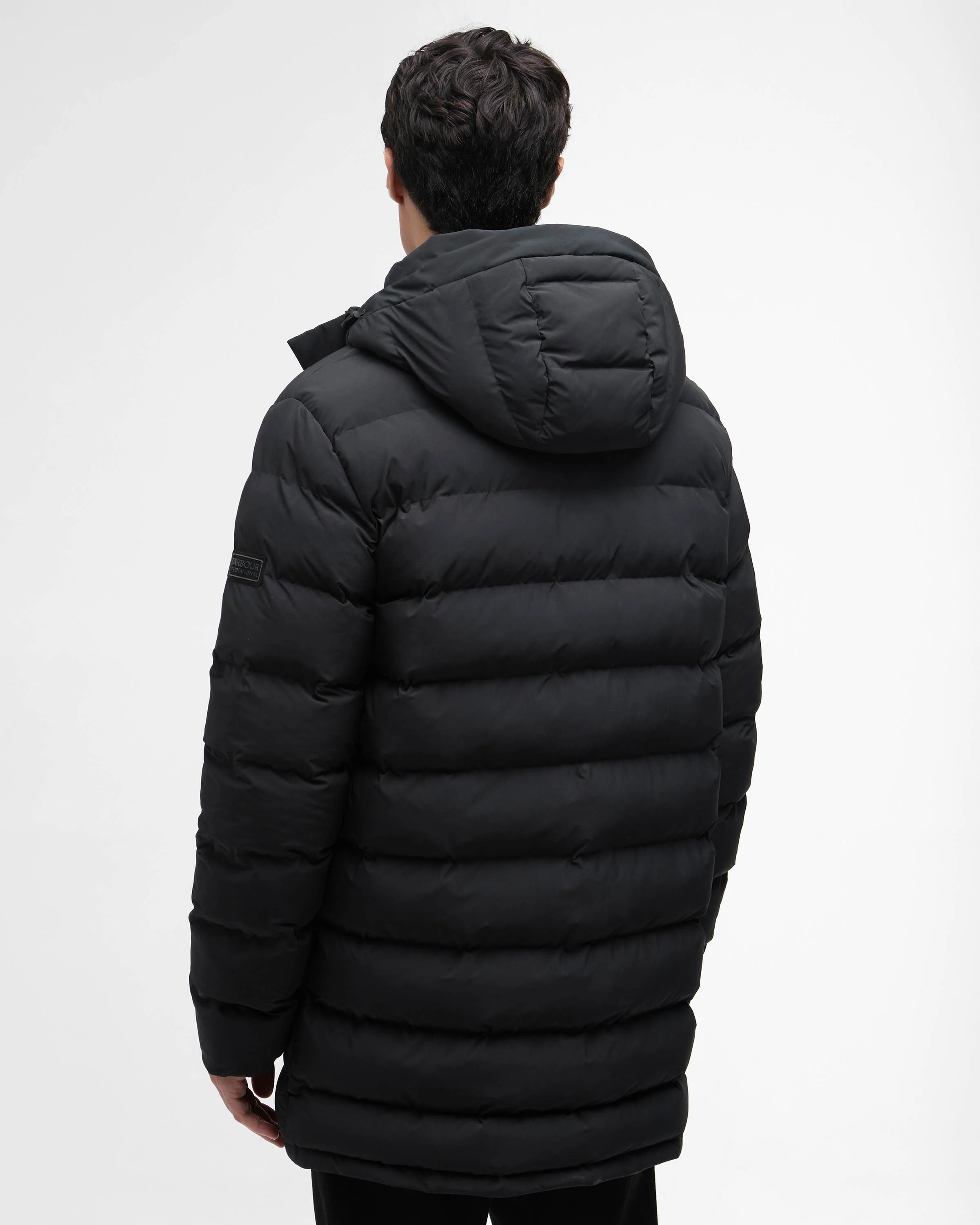 Barbour International Dalesmith Mens Puffer Jacket - Black - Image 4