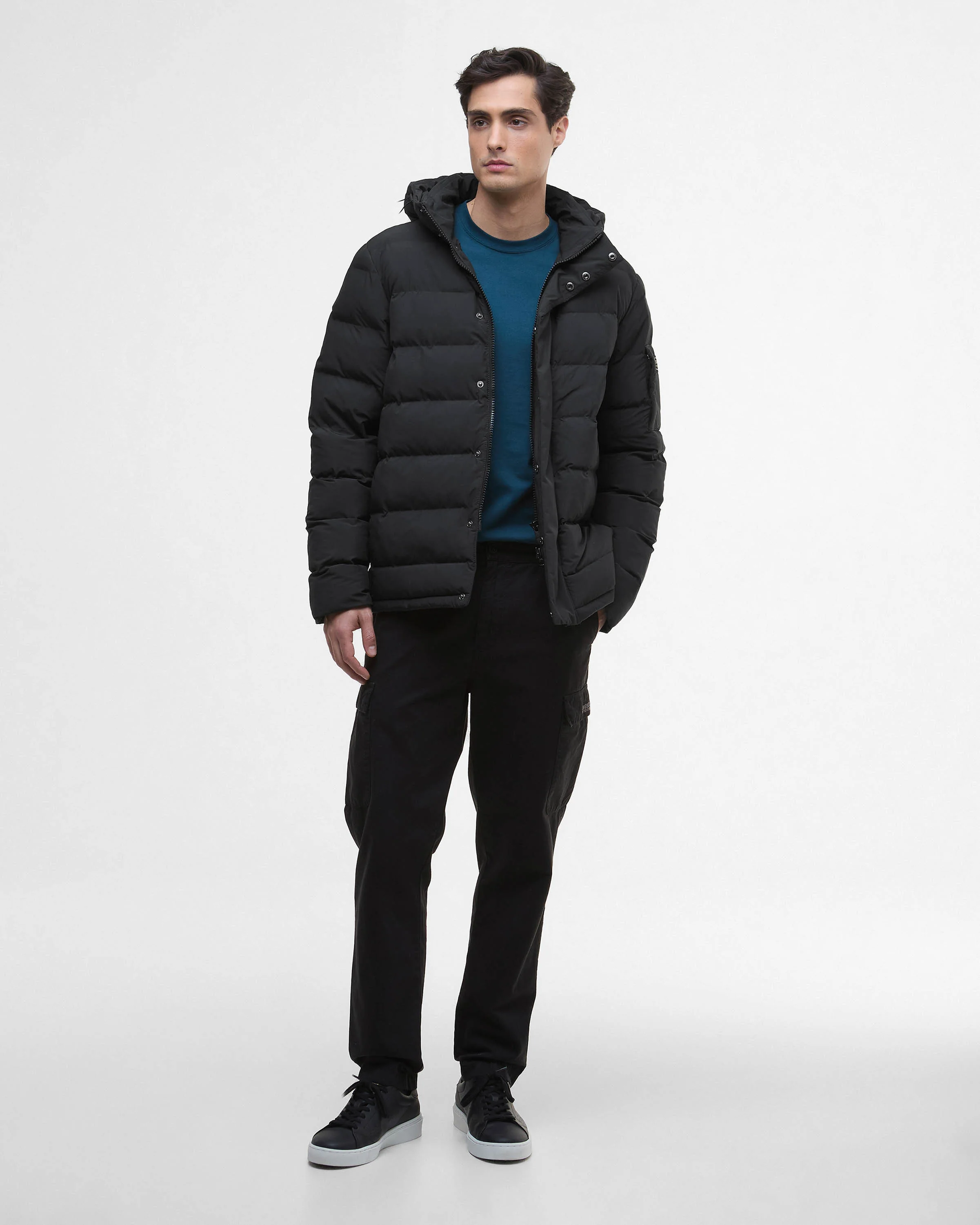 Barbour International Daleson Mens Puffer Jacket - Black - Image 3