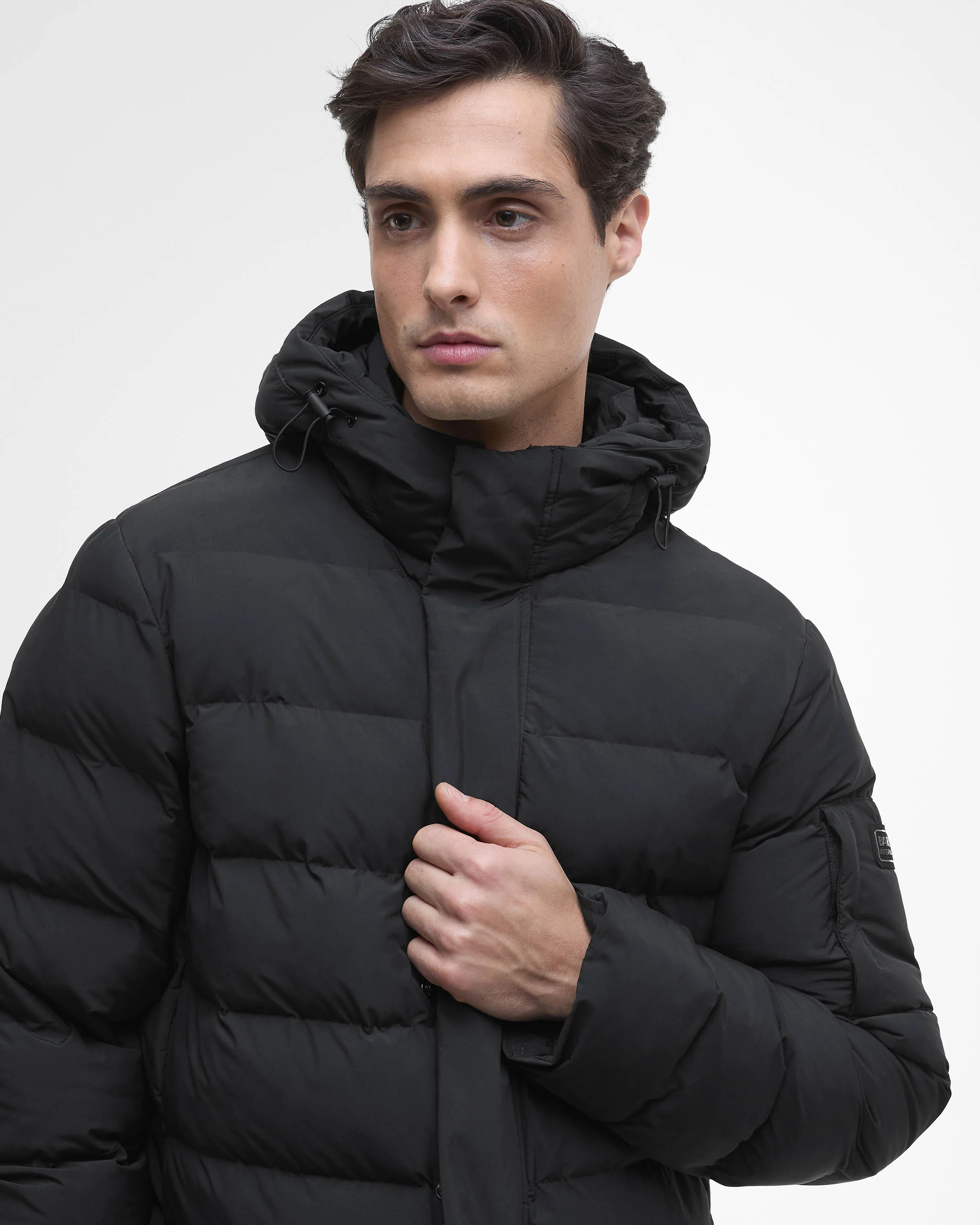 Barbour International Daleson Mens Puffer Jacket - Black - Image 4
