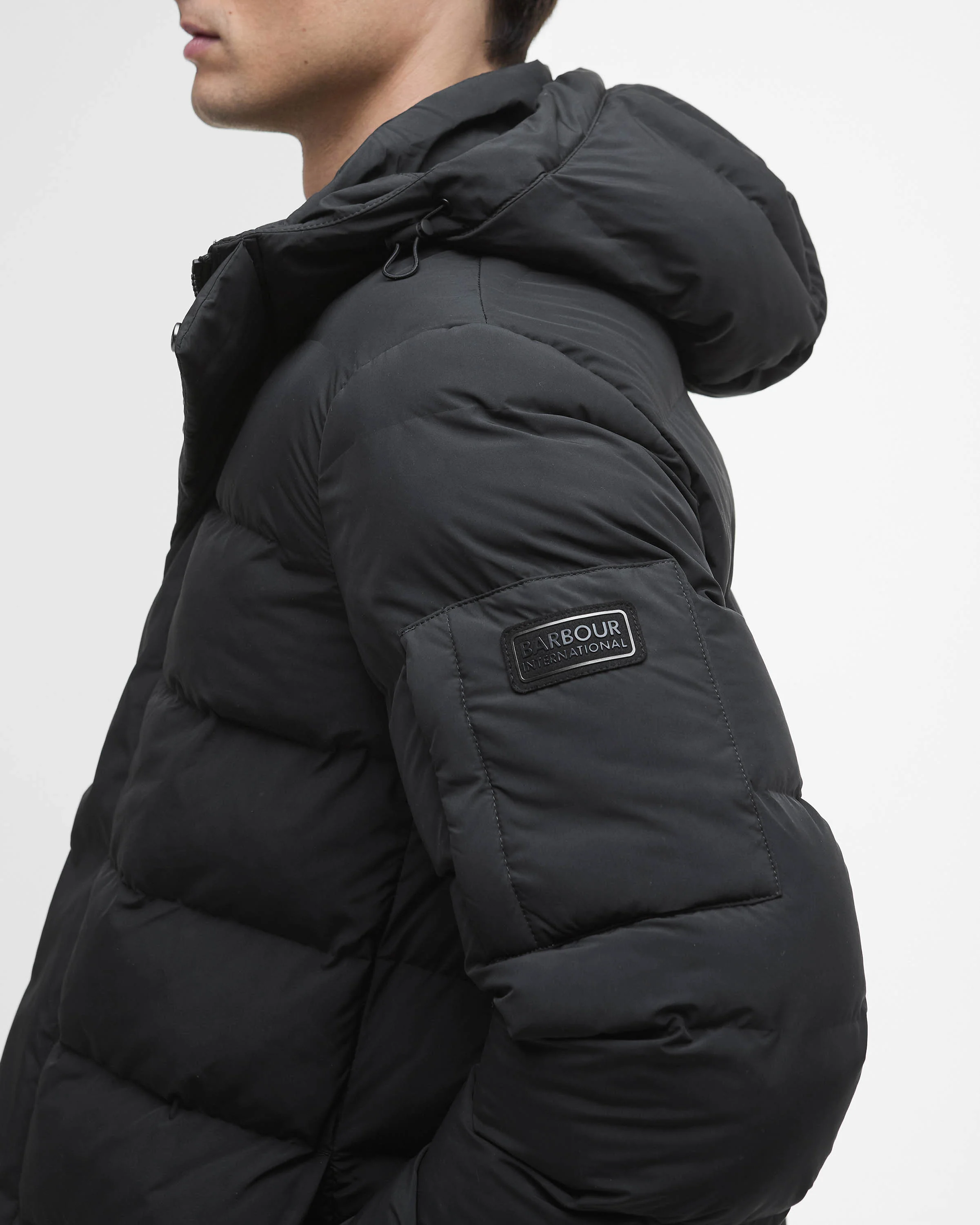 Barbour International Daleson Mens Puffer Jacket - Black - Image 5