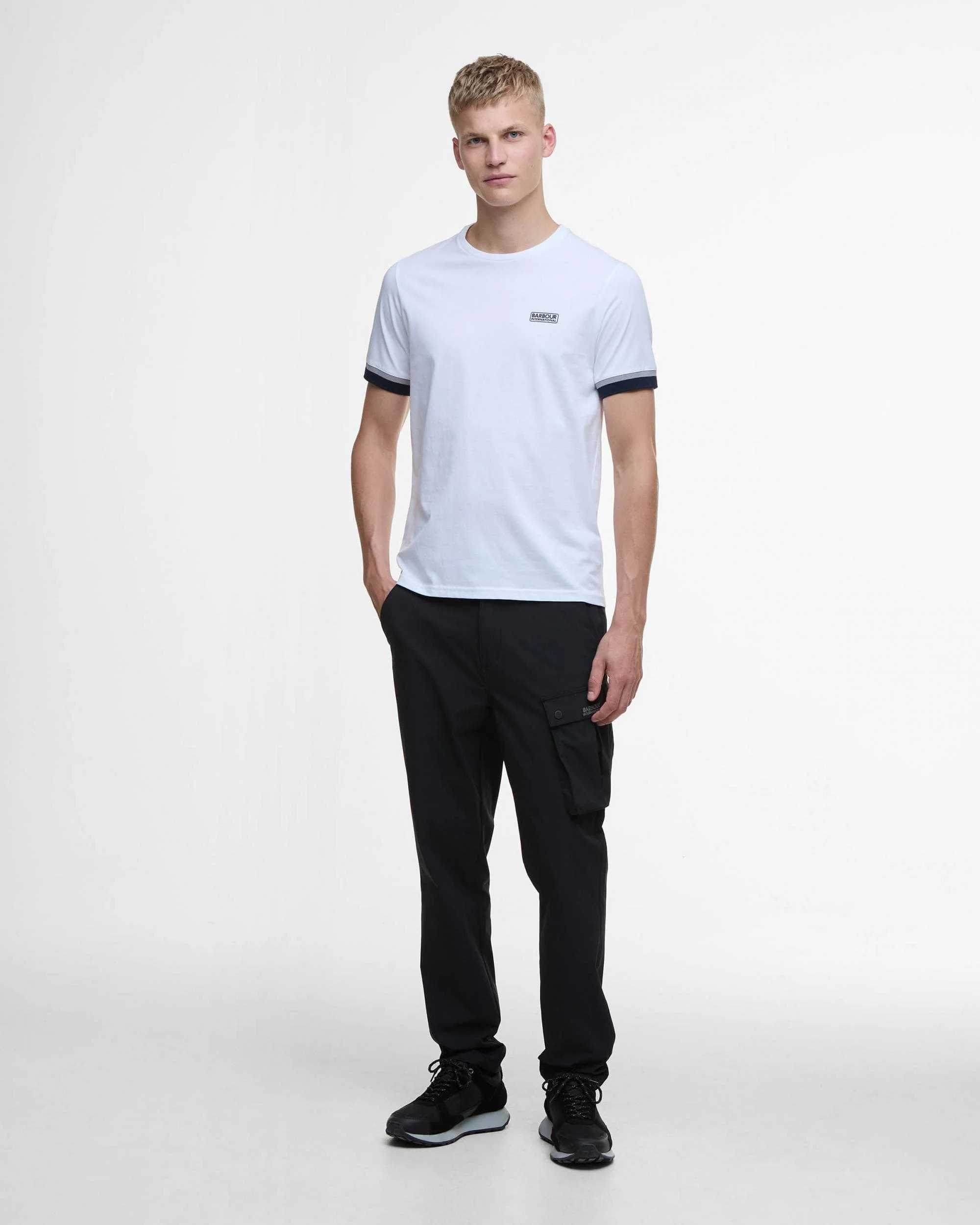 Barbour International Deep Cuff Mens T-Shirt - Image 2