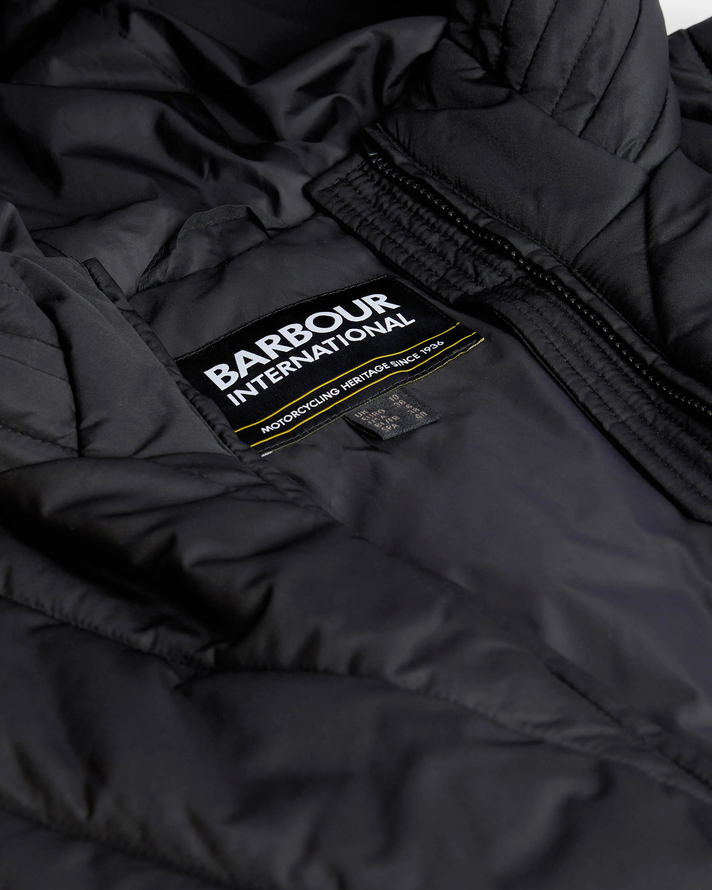 Barbour International Diablo Womens Quilted Sweat - Black - Image 2