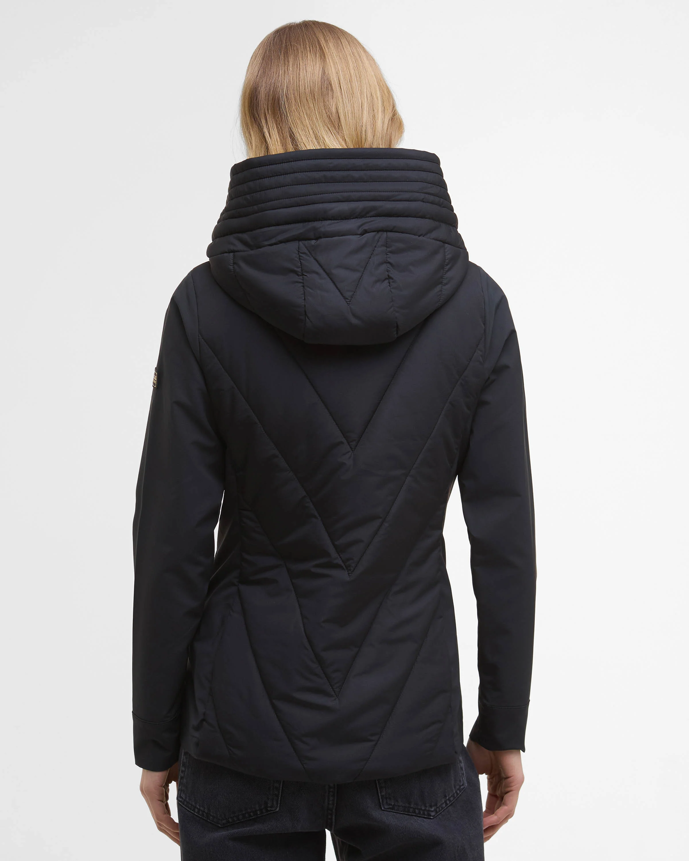 Barbour International Diablo Womens Quilted Sweat - Black - Image 6