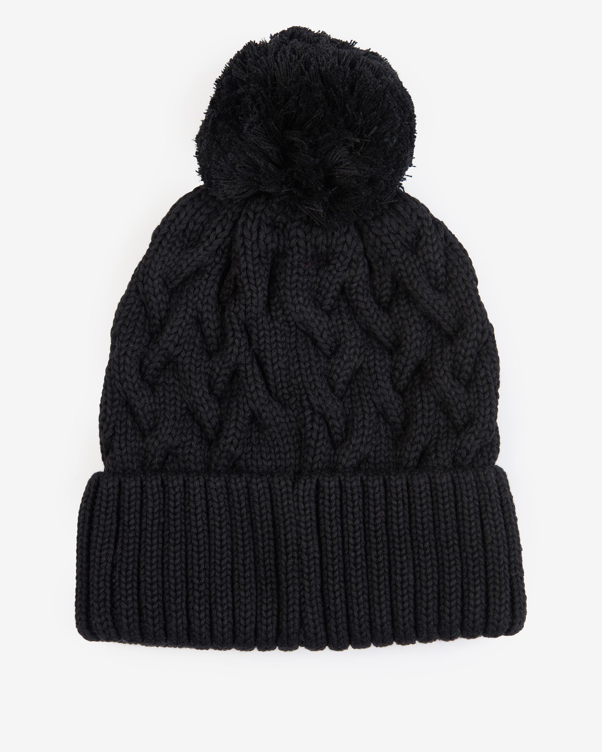 Barbour International Drift Mens Cable Beanie - Black - Image 2