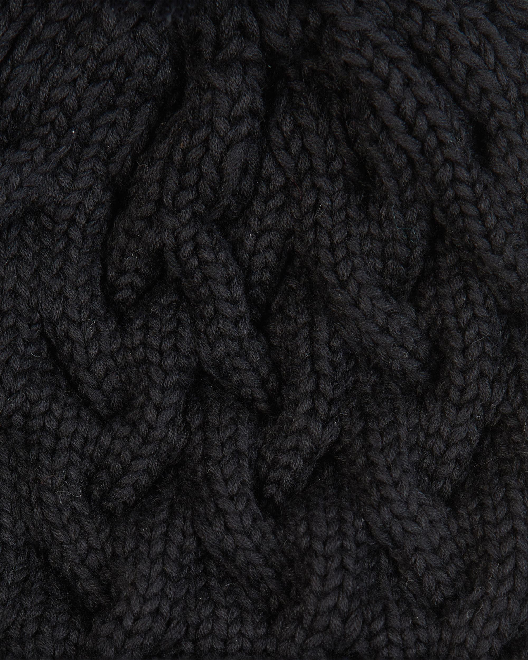 Barbour International Drift Mens Cable Beanie - Black - Image 4