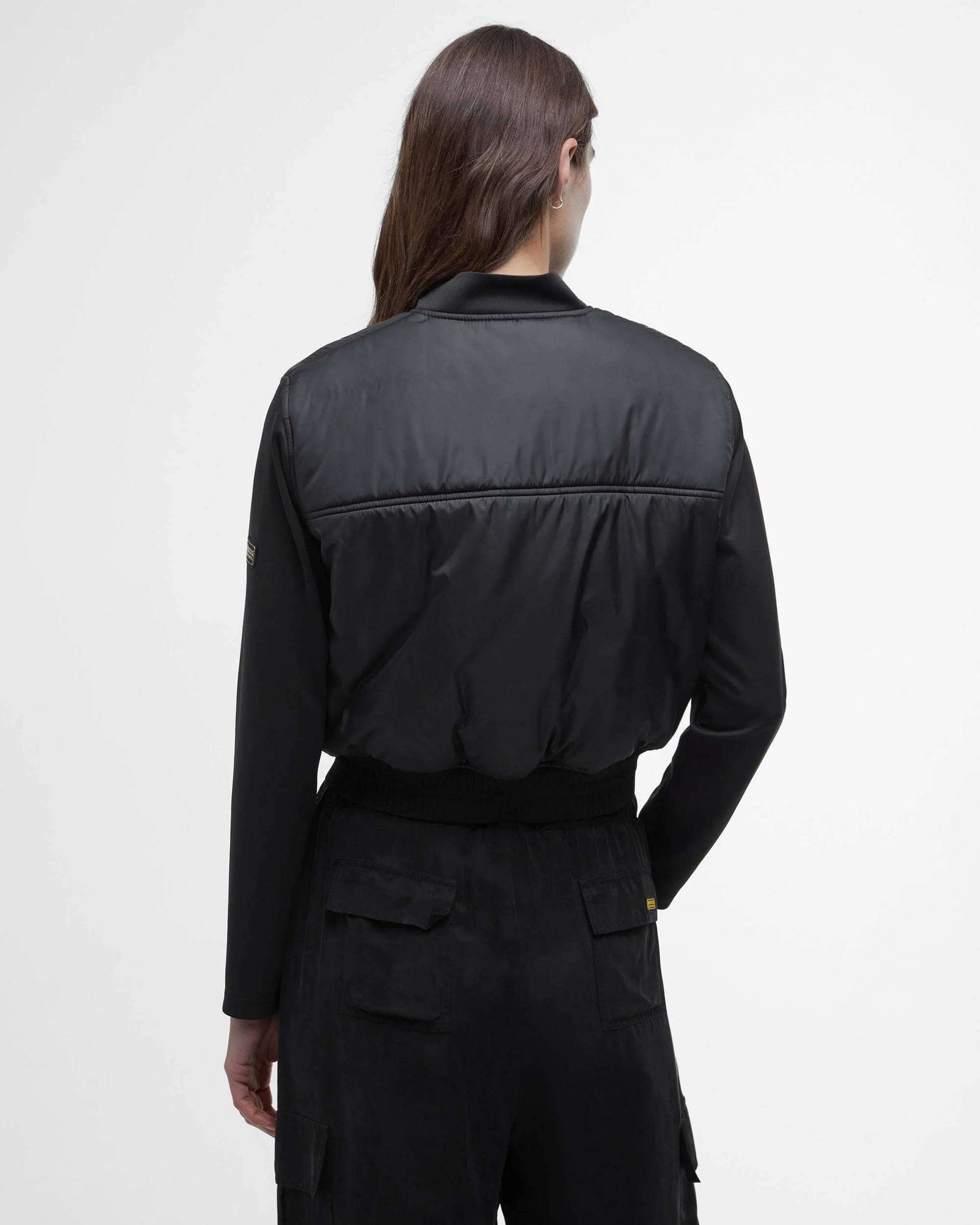 Barbour International Emerson Womens Quilted Sweatshirt - Black - Image 6