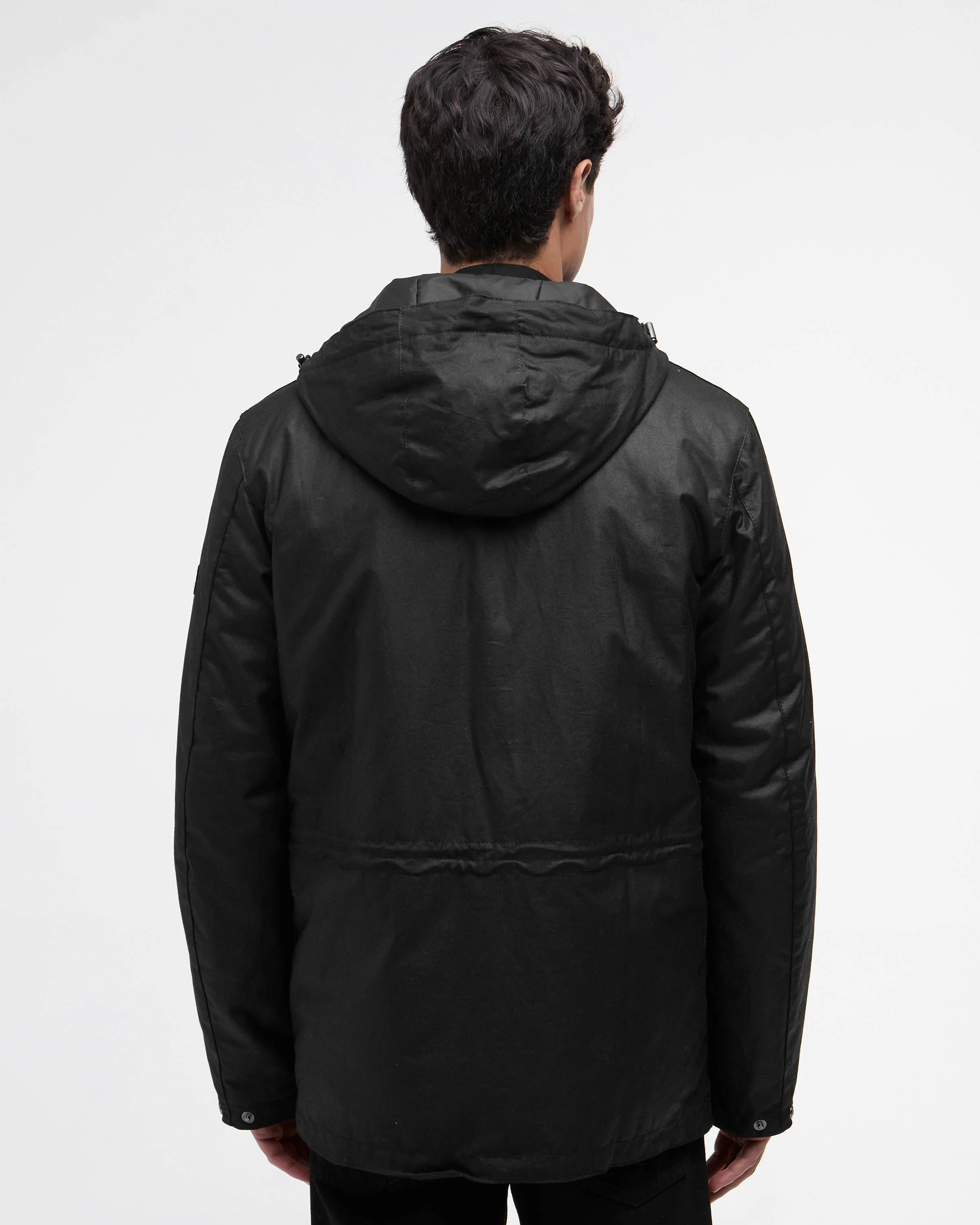 Barbour International Endley Mens Wax Jacket - Black - Image 5
