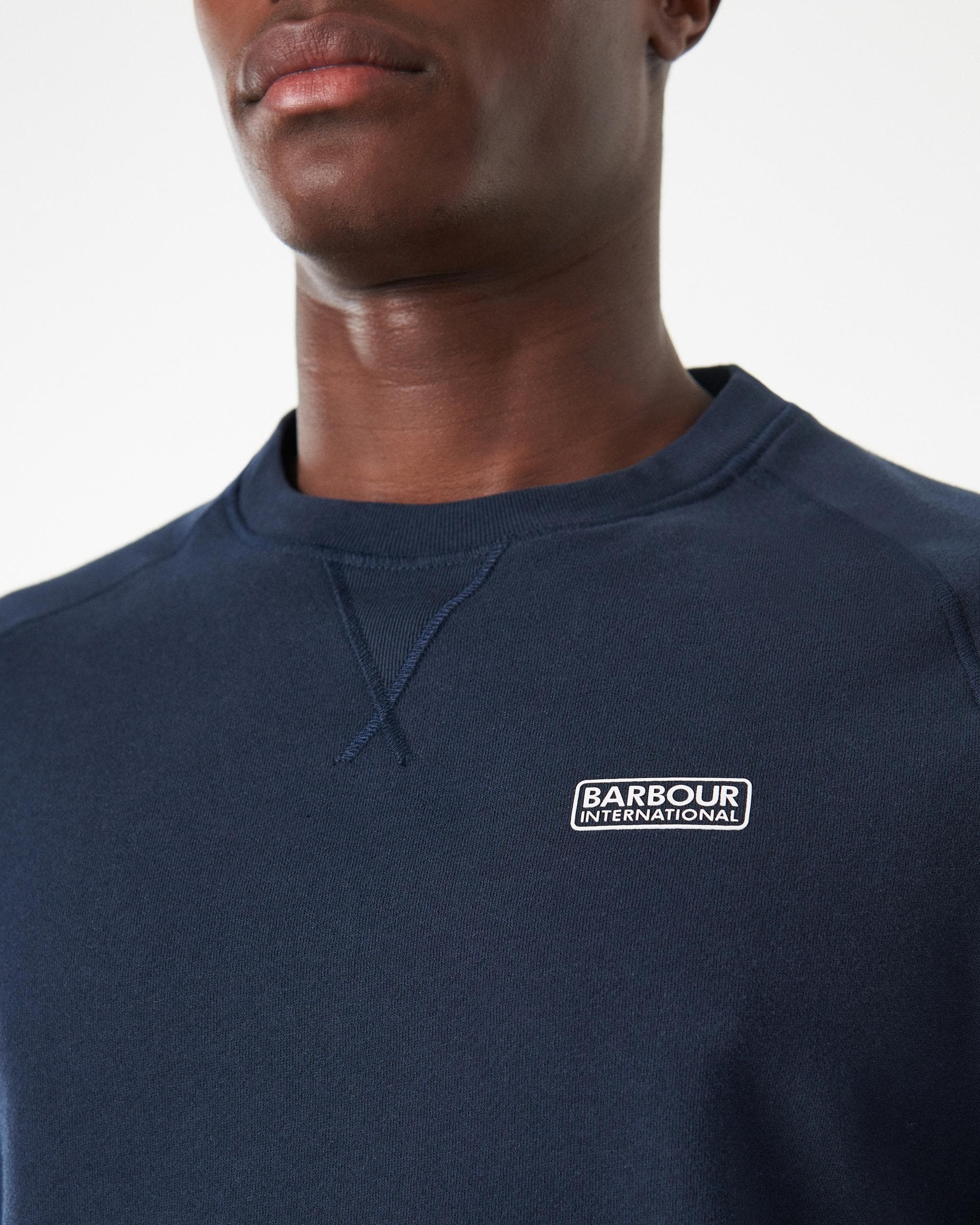 Barbour International Essential Crew Mens Sweatshirt - International Navy - Image 5