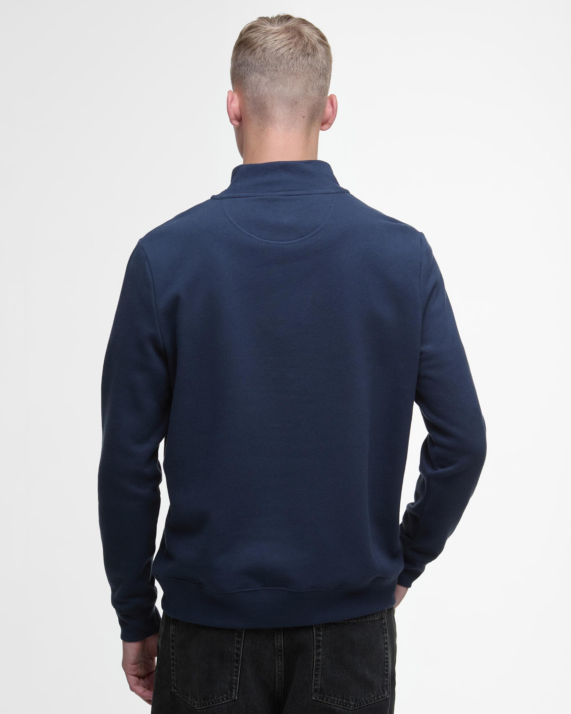 Barbour International Essential Half-Zip Mens Sweatshirt - International Navy - Image 5