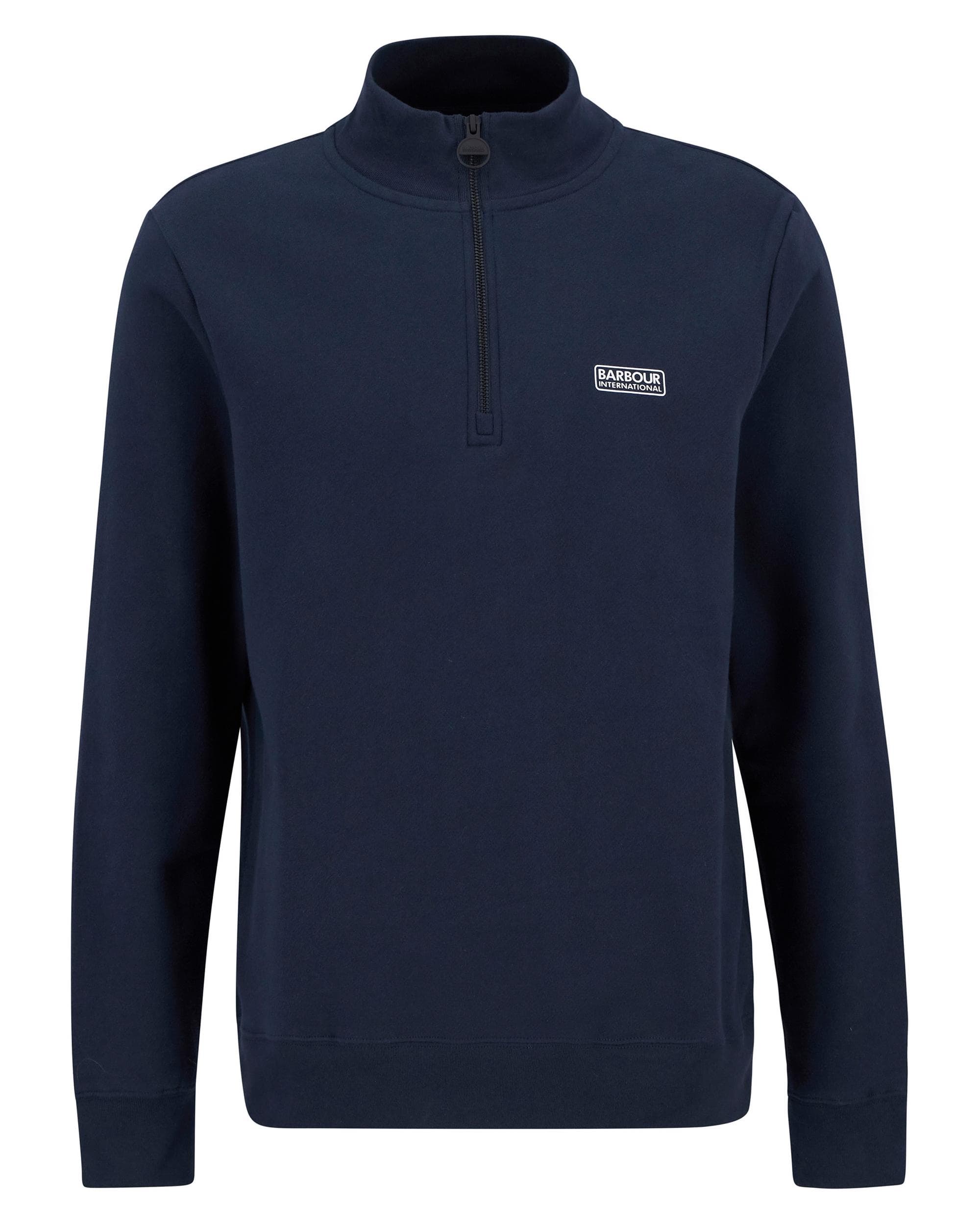 Barbour International Essential Half-Zip Mens Sweatshirt - International Navy - Image 7