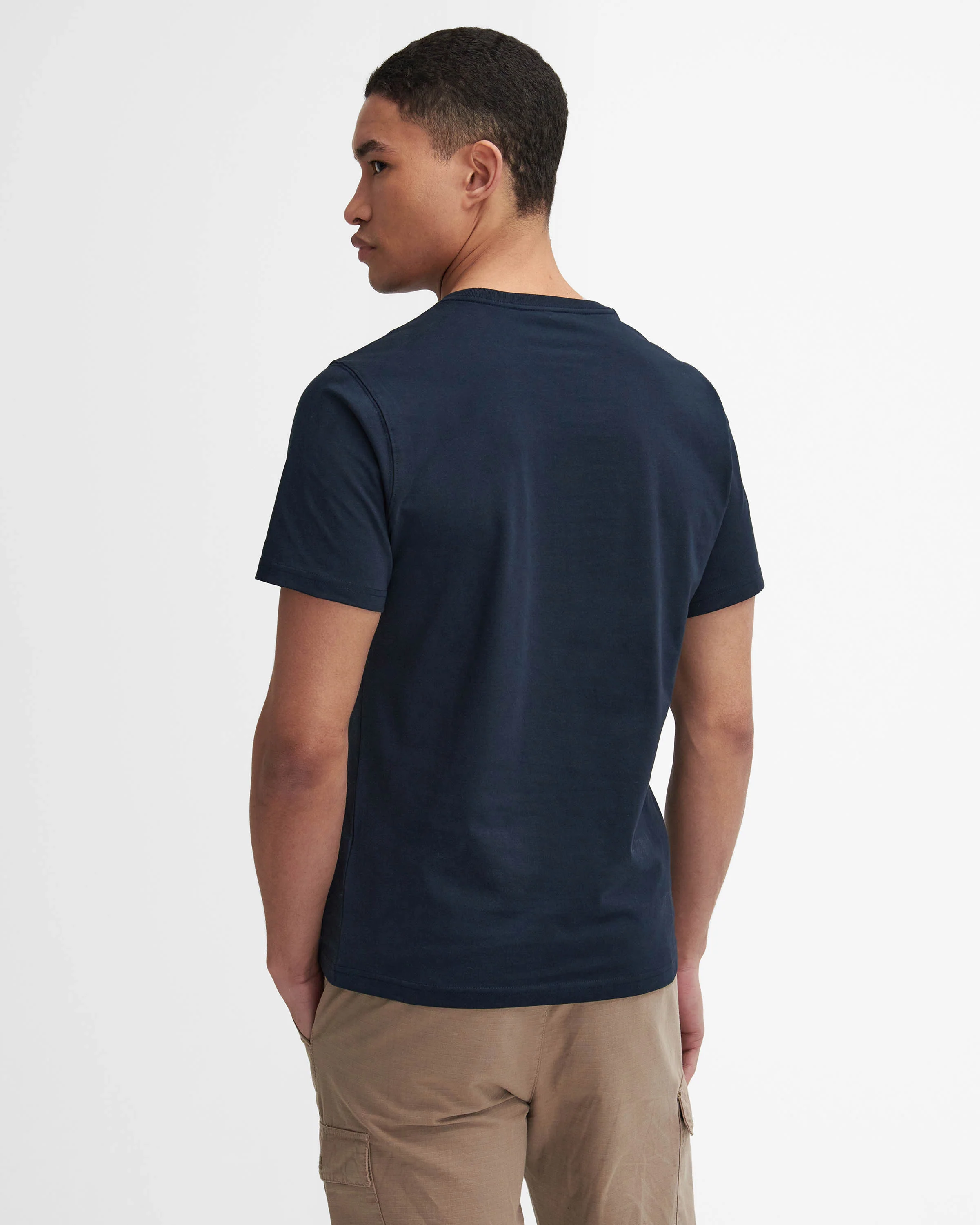 Barbour International Essential Large Logo Mens T-Shirt - International Navy - Image 5