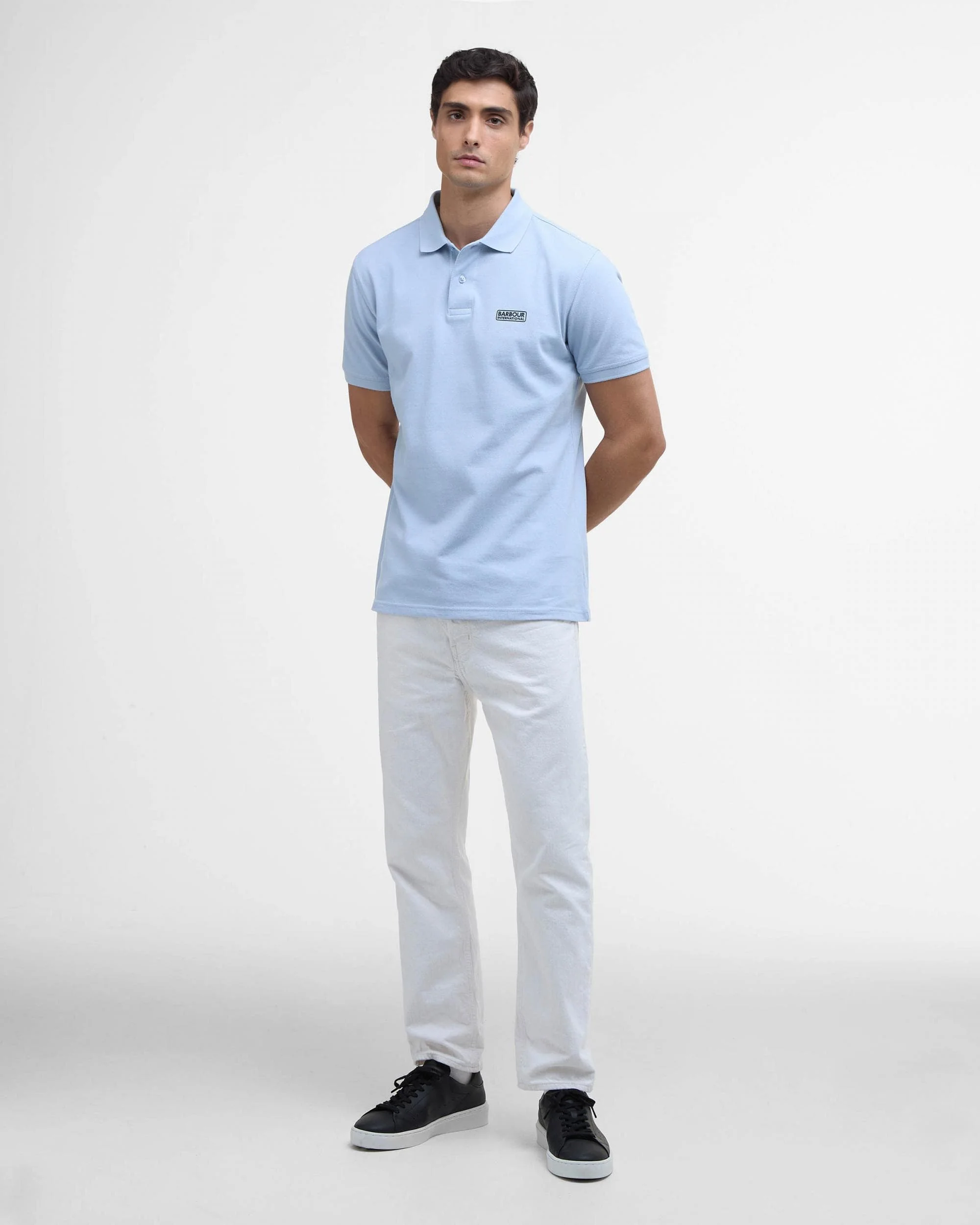 Barbour International Essential Short Sleeve Mens Polo - Heritage Blue - Image 2