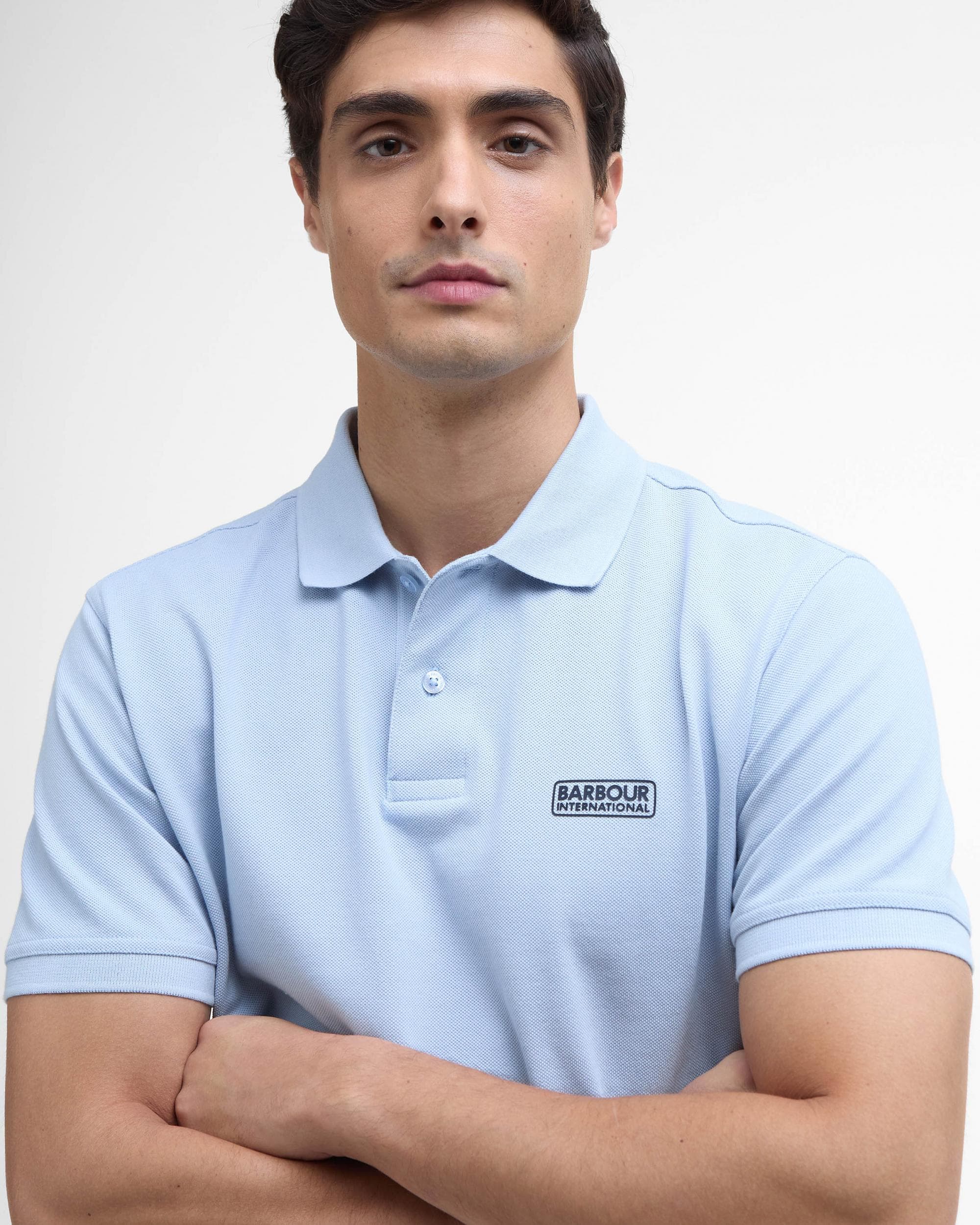 Barbour International Essential Short Sleeve Mens Polo - Heritage Blue - Image 4