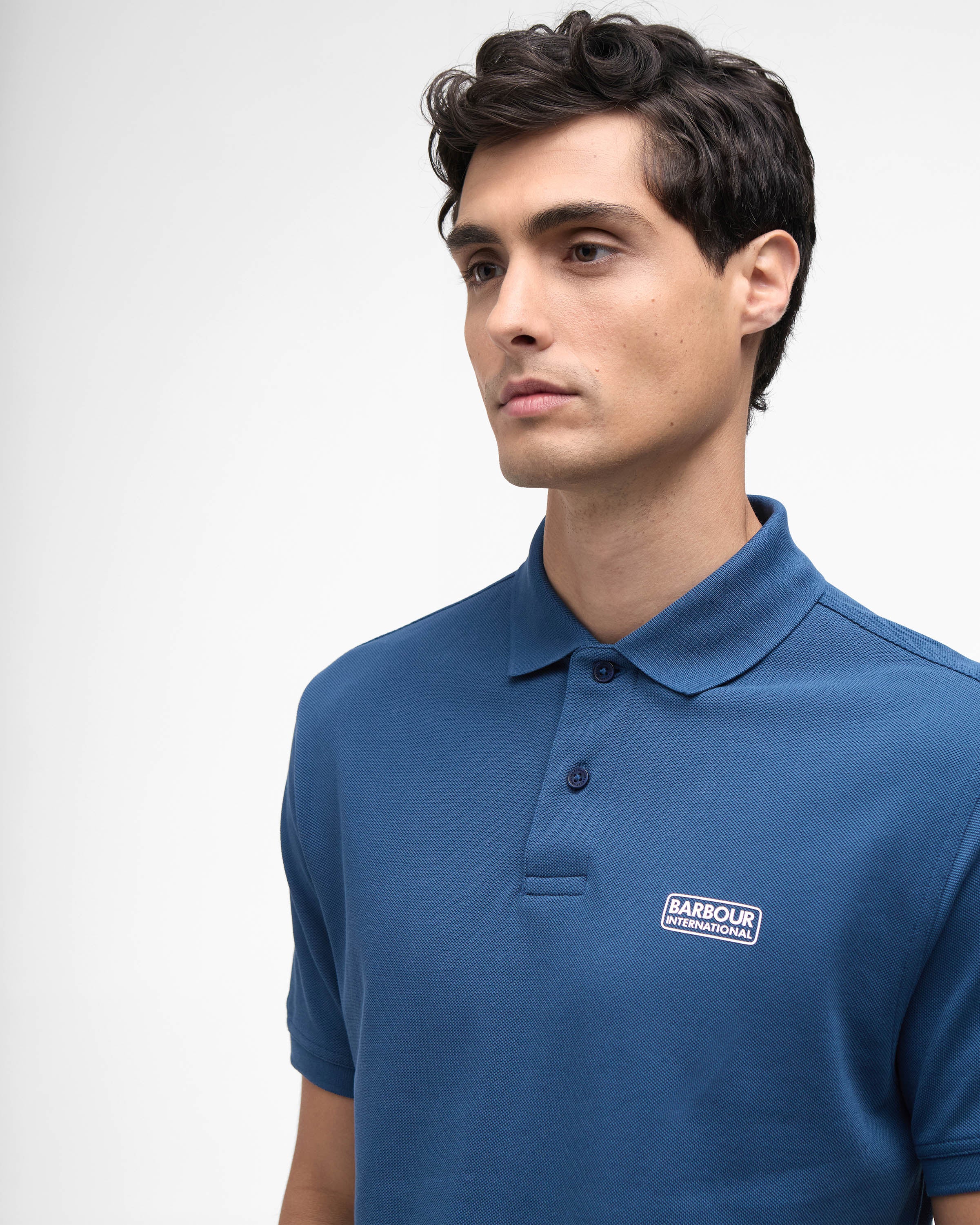 Barbour International Essential Short Sleeve Mens Polo - Insignia Blue - Image 2
